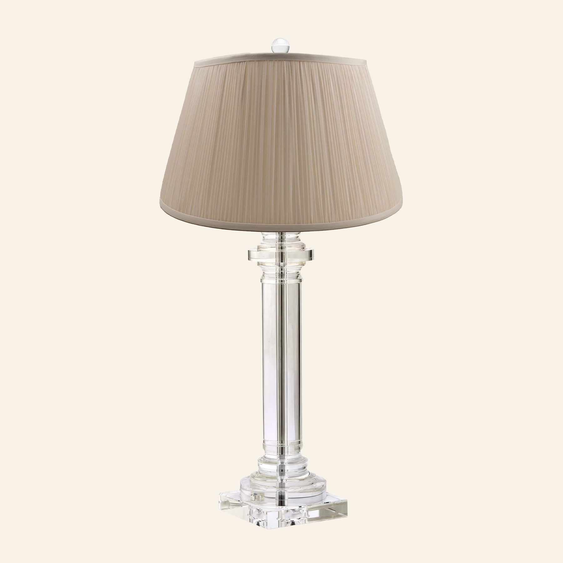 30” Theodora Crystal Column Table Lamp by Kevin Francis Design | Luxury Area Rugs & Home Decor