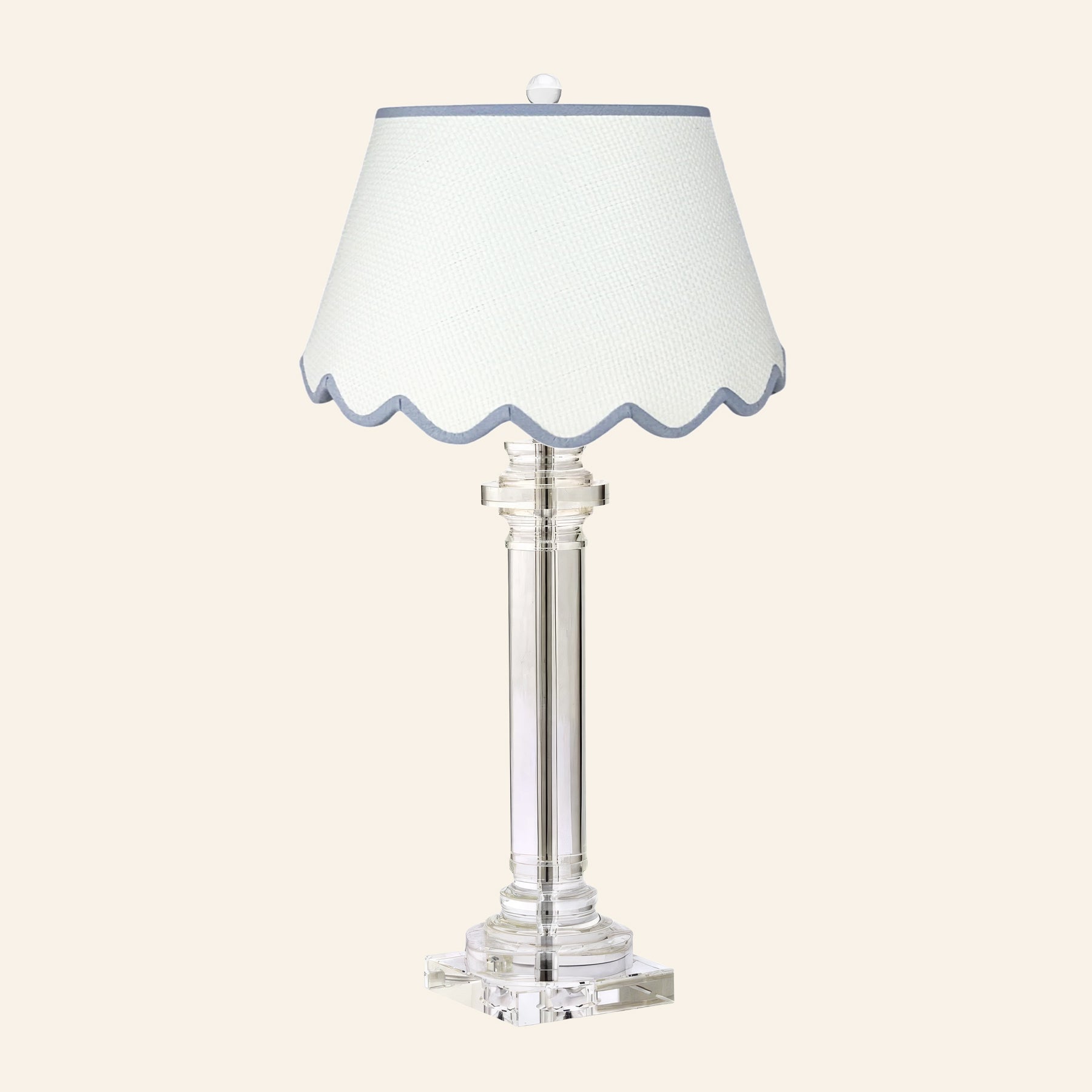 30” Theodora Crystal Column Table Lamp by Kevin Francis Design | Luxury Area Rugs & Home Decor