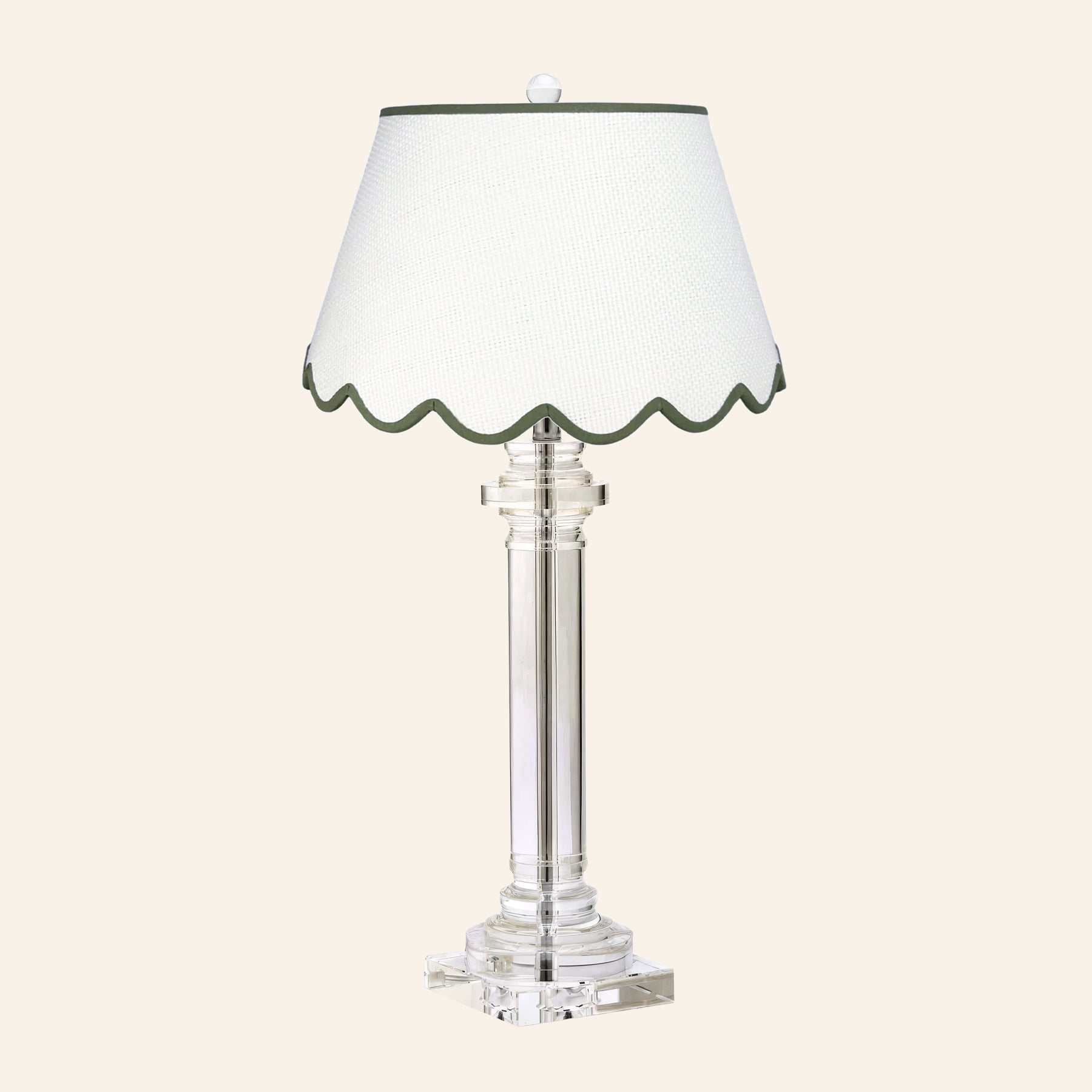 30” Theodora Crystal Column Table Lamp by Kevin Francis Design | Luxury Area Rugs & Home Decor