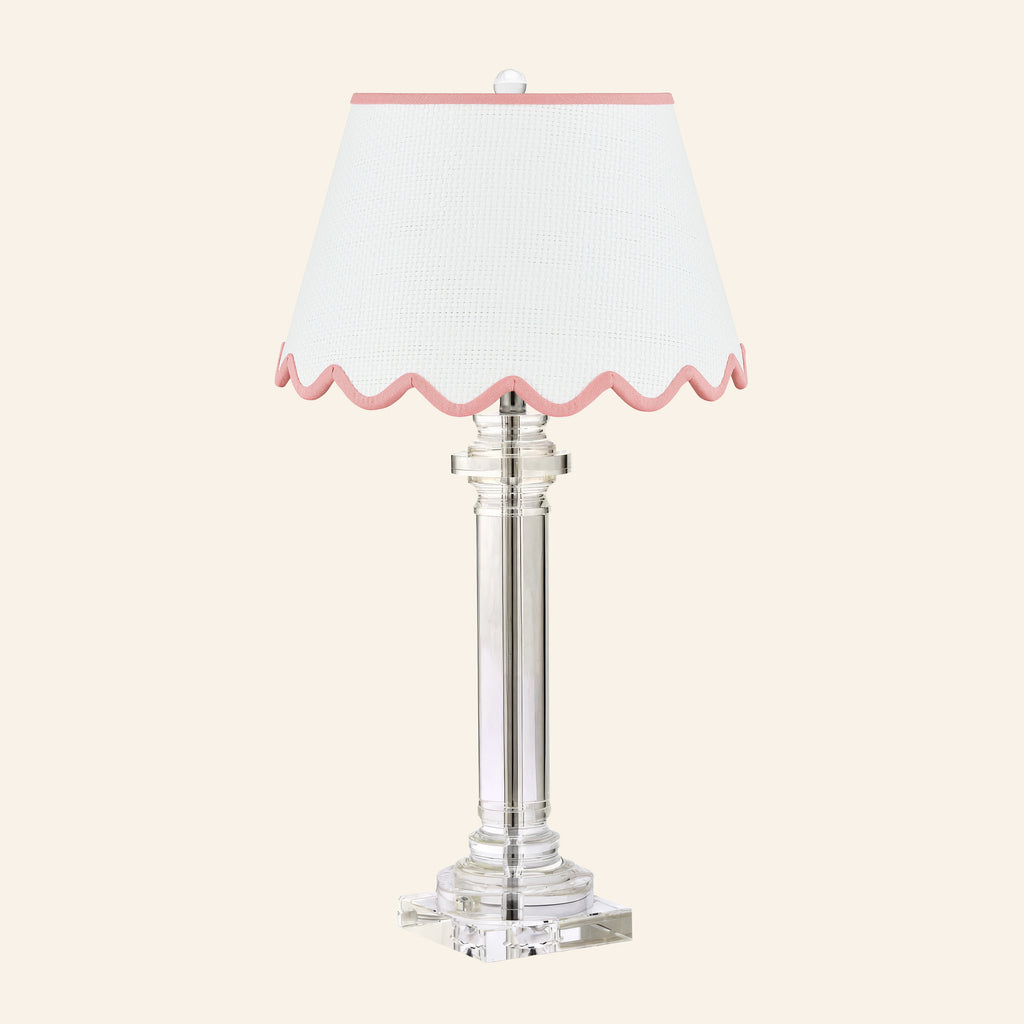 30” Theodora Crystal Column Table Lamp by Kevin Francis Design | Luxury Area Rugs & Home Decor