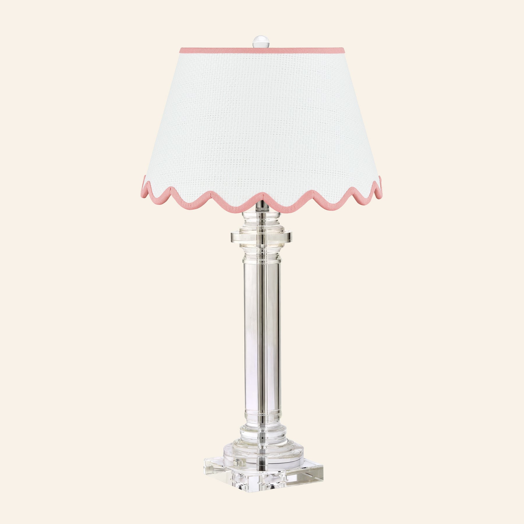 30” Theodora Crystal Column Table Lamp by Kevin Francis Design | Luxury Area Rugs & Home Decor