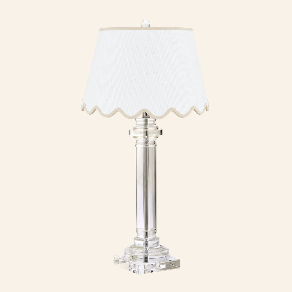 30” Theodora Crystal Column Table Lamp by Kevin Francis Design | Luxury Area Rugs & Home Decor