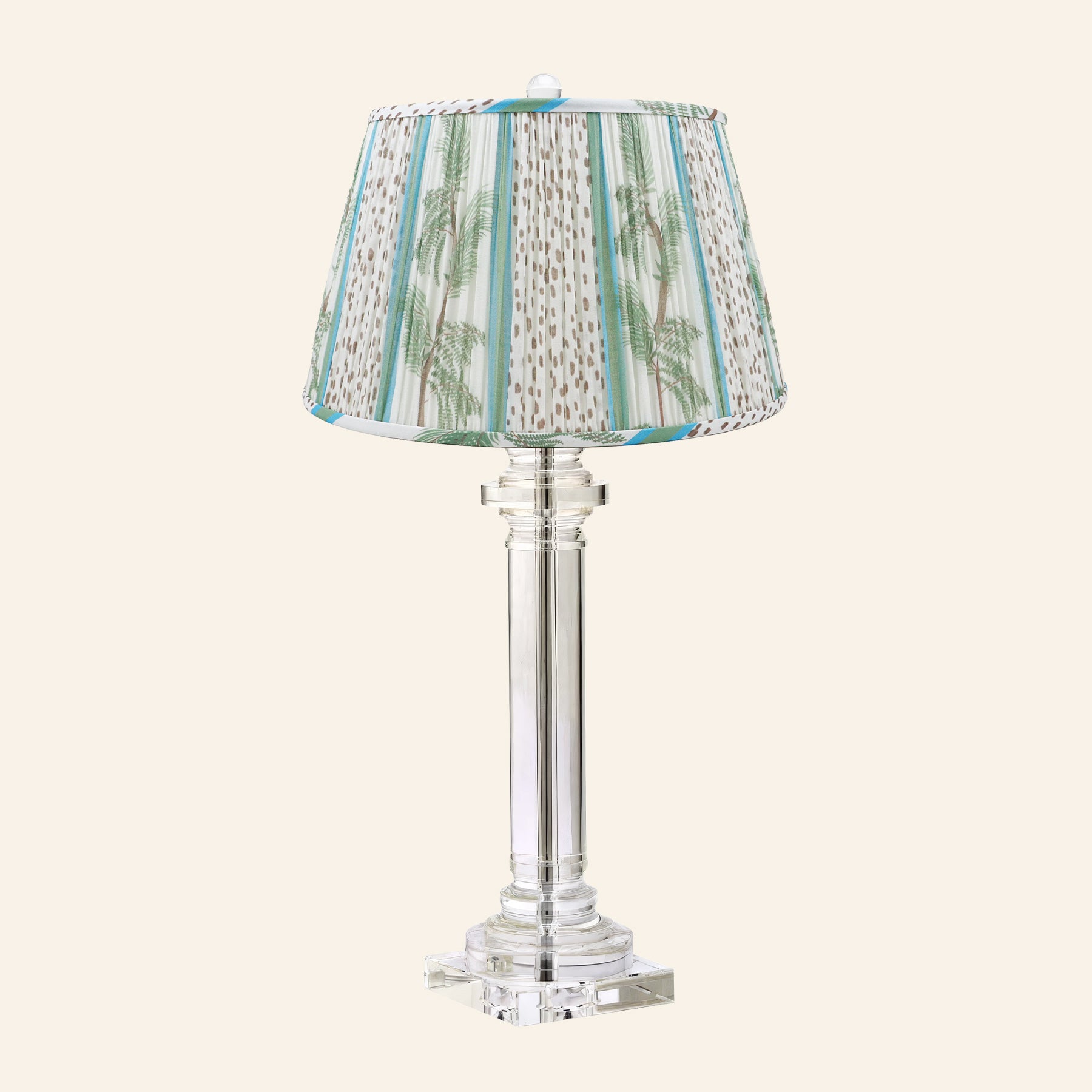 30” Theodora Crystal Column Table Lamp by Kevin Francis Design | Luxury Area Rugs & Home Decor