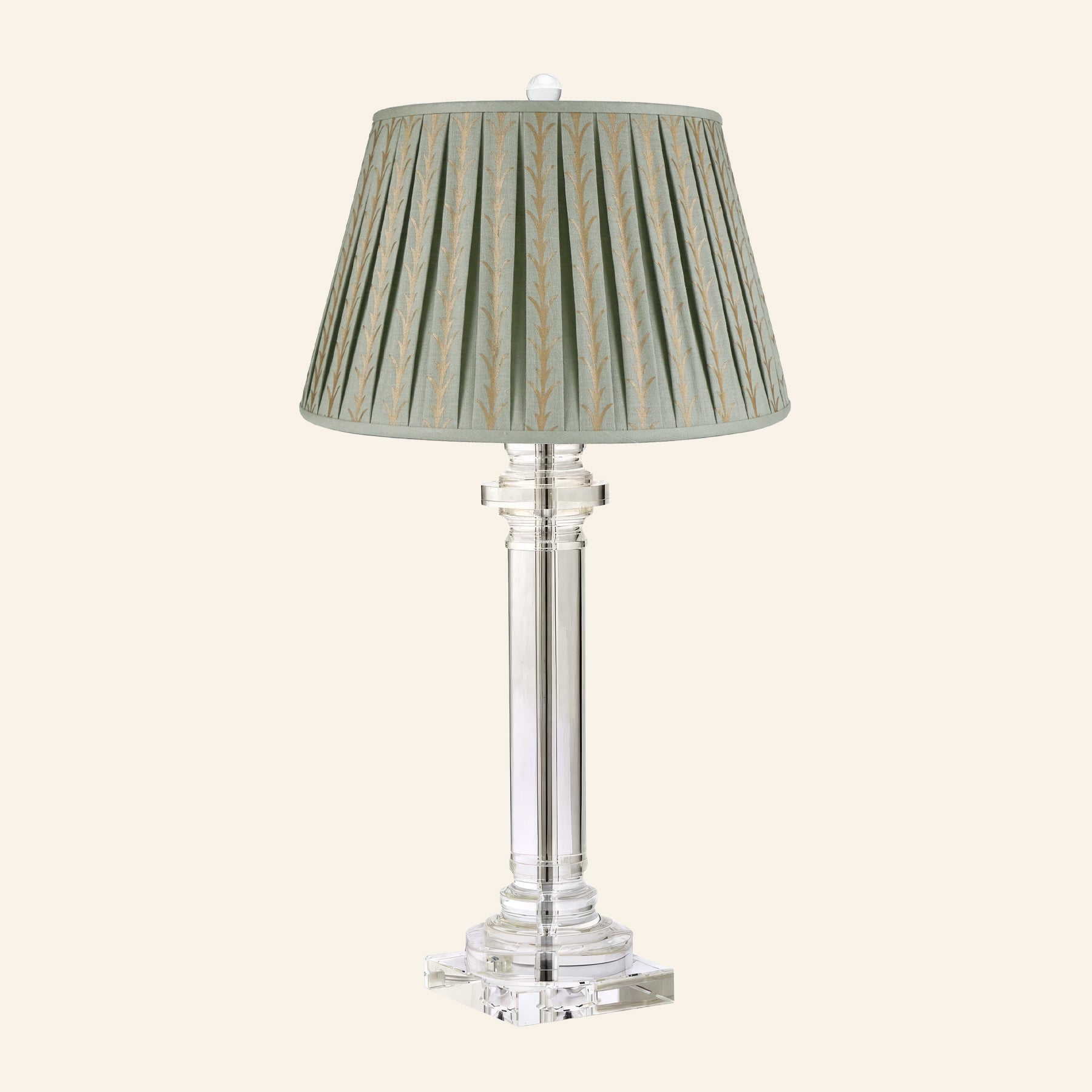 30” Theodora Crystal Column Table Lamp by Kevin Francis Design | Luxury Area Rugs & Home Decor