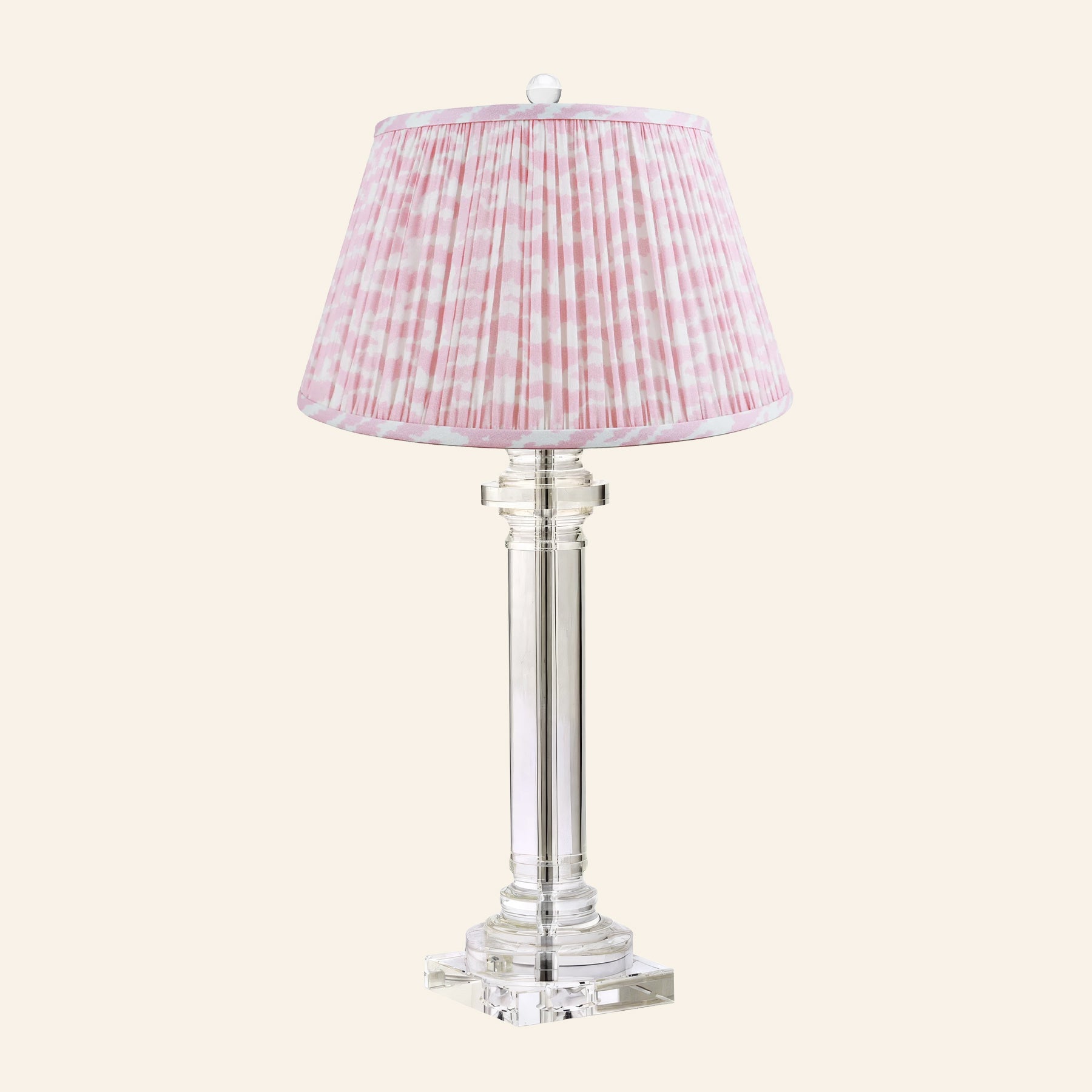 30” Theodora Crystal Column Table Lamp by Kevin Francis Design | Luxury Area Rugs & Home Decor