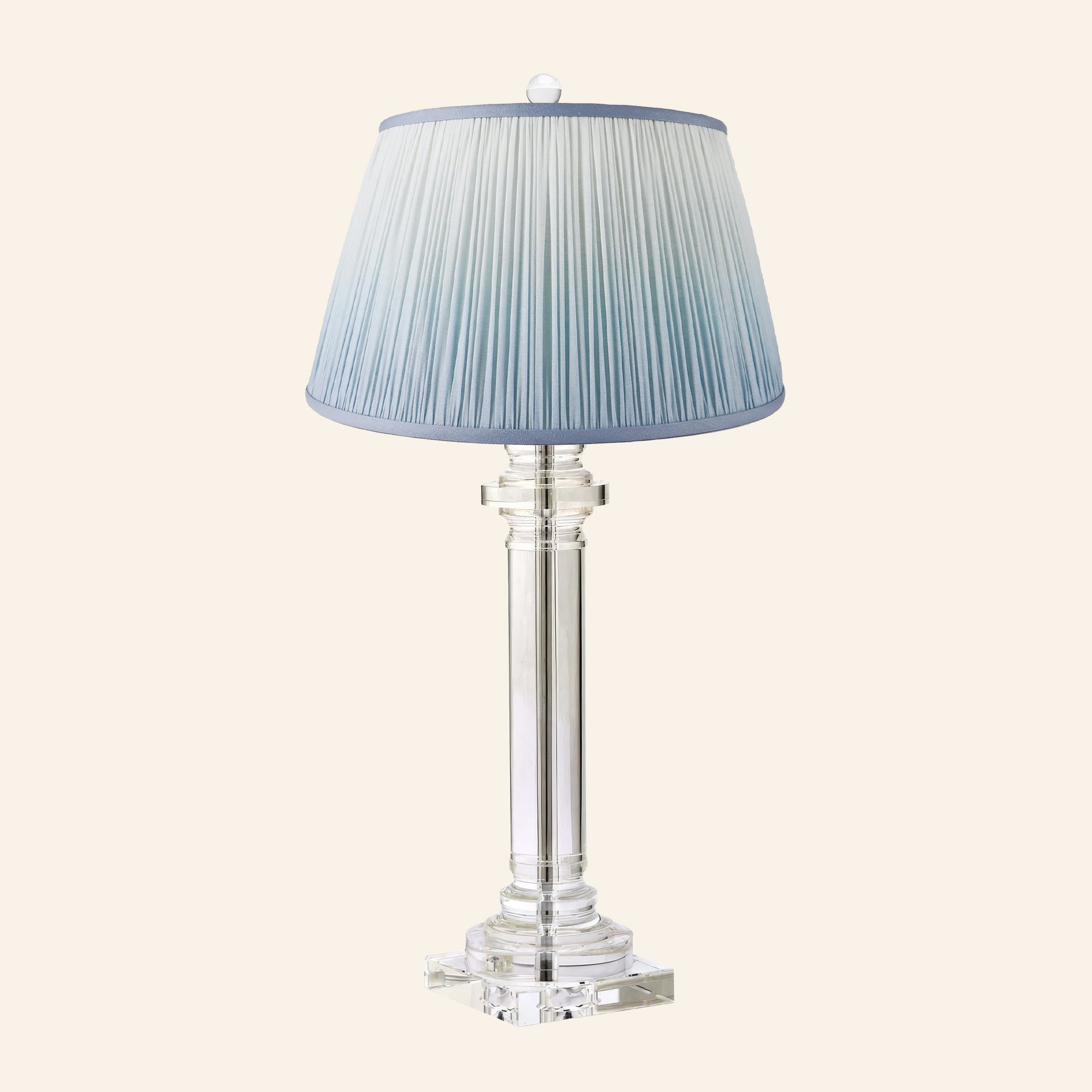 30” Theodora Crystal Column Table Lamp by Kevin Francis Design | Luxury Area Rugs & Home Decor