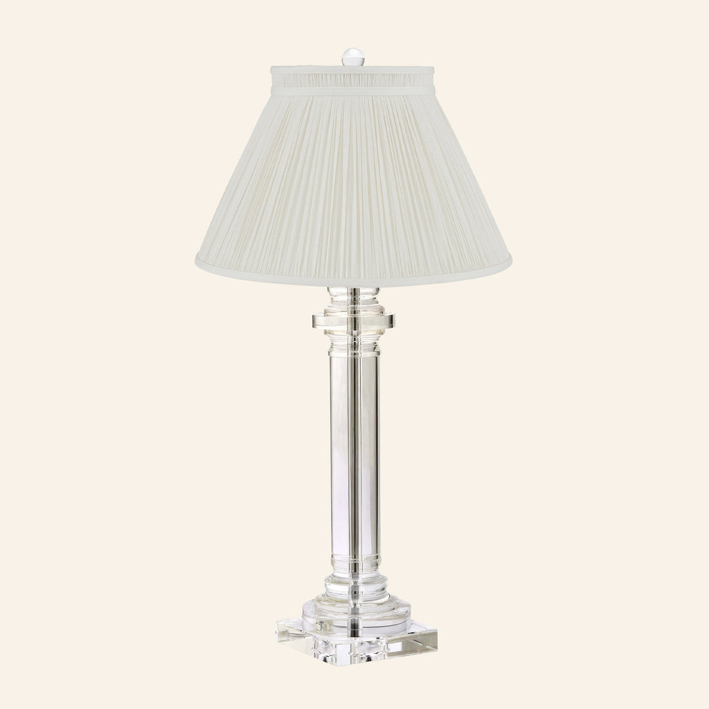 30” Theodora Crystal Column Table Lamp by Kevin Francis Design | Luxury Area Rugs & Home Decor