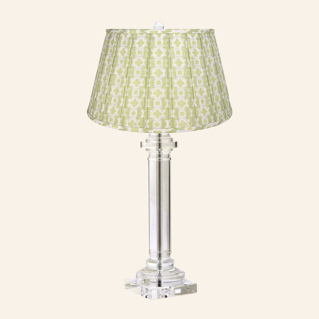 30” Theodora Crystal Column Table Lamp by Kevin Francis Design | Luxury Area Rugs & Home Decor