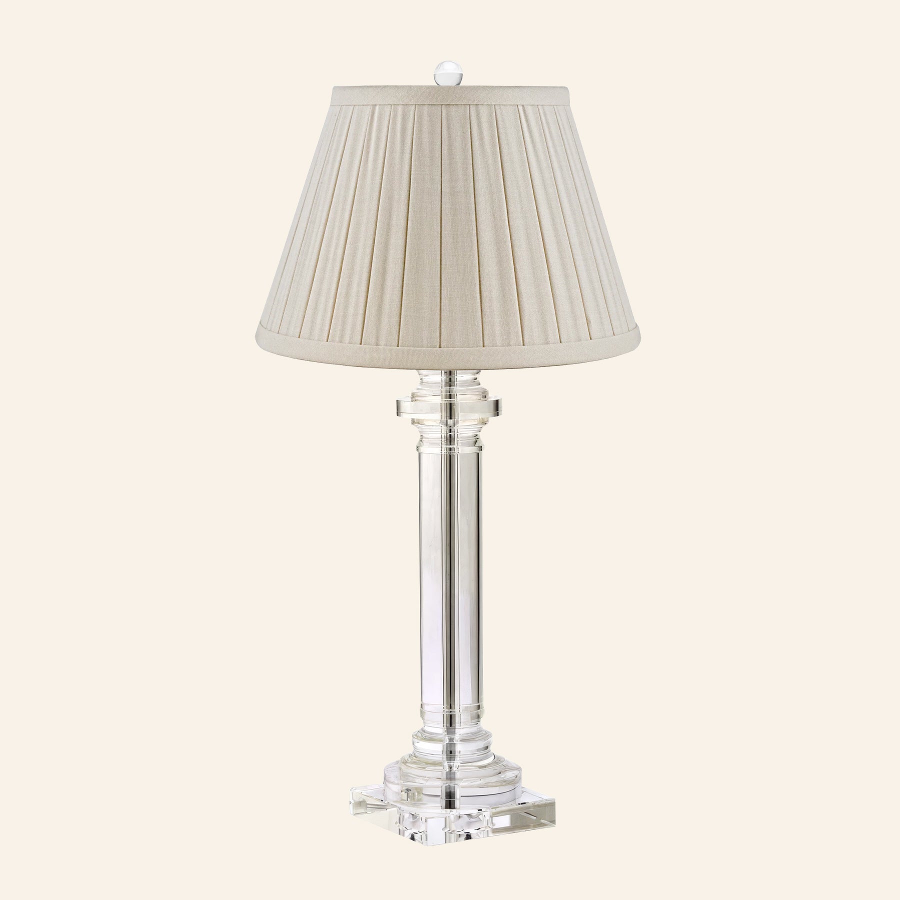 30” Theodora Crystal Column Table Lamp by Kevin Francis Design | Luxury Area Rugs & Home Decor