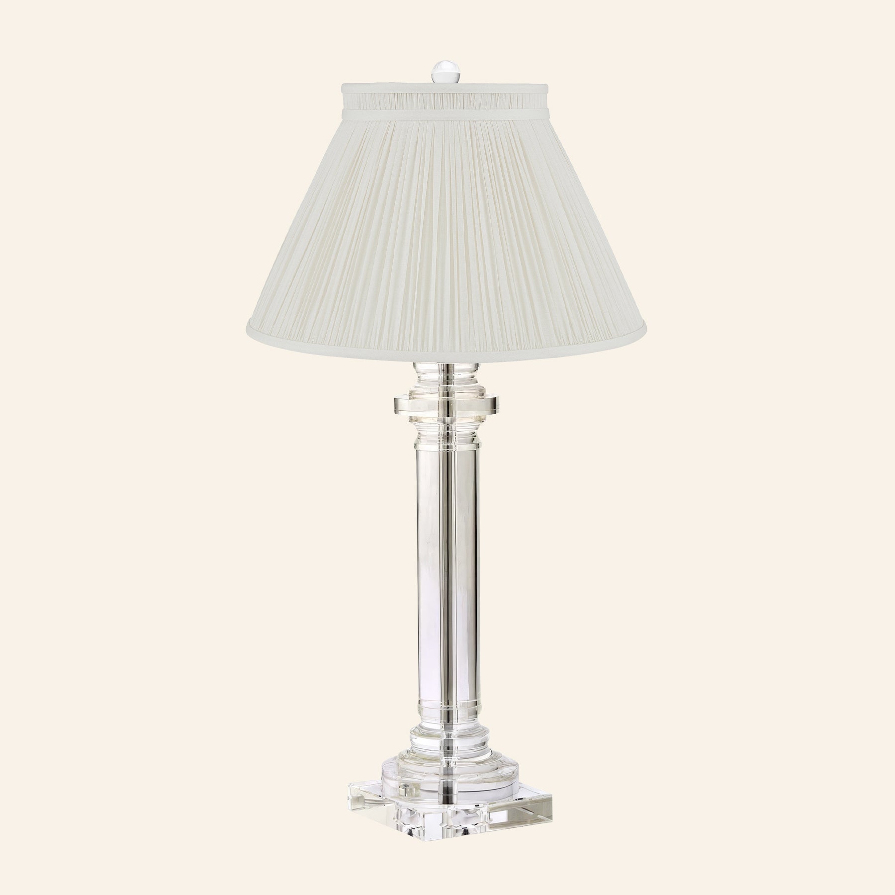 30” Theodora Crystal Column Table Lamp by Kevin Francis Design | Luxury Area Rugs & Home Decor