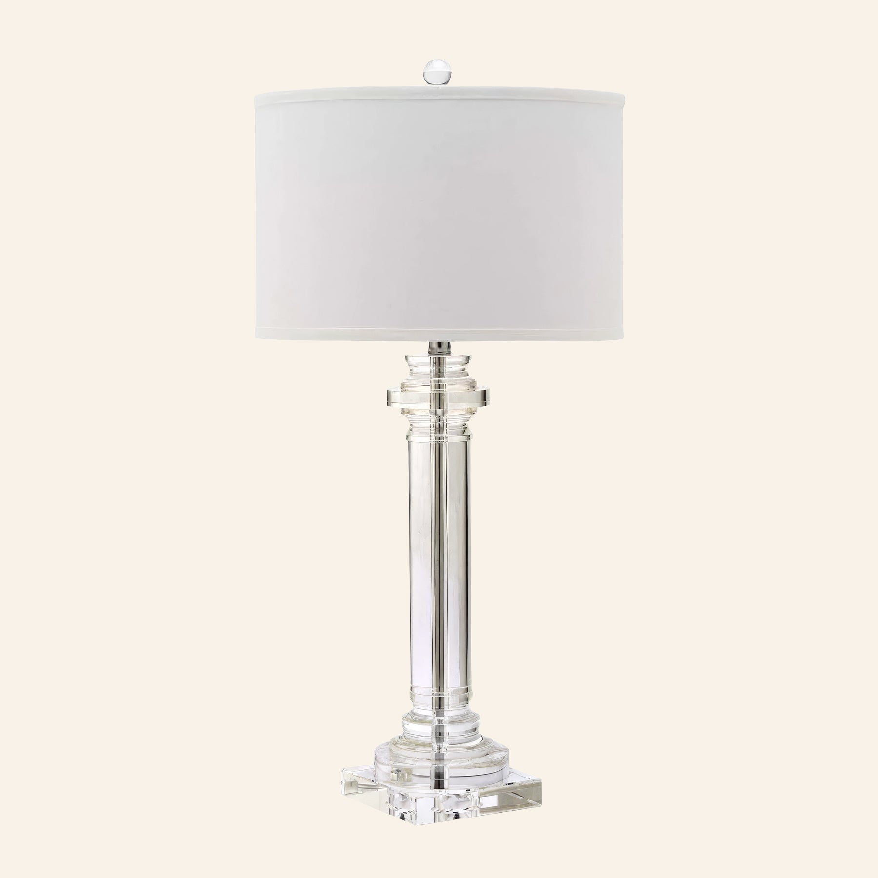 30” Theodora Crystal Column Table Lamp by Kevin Francis Design | Luxury Area Rugs & Home Decor