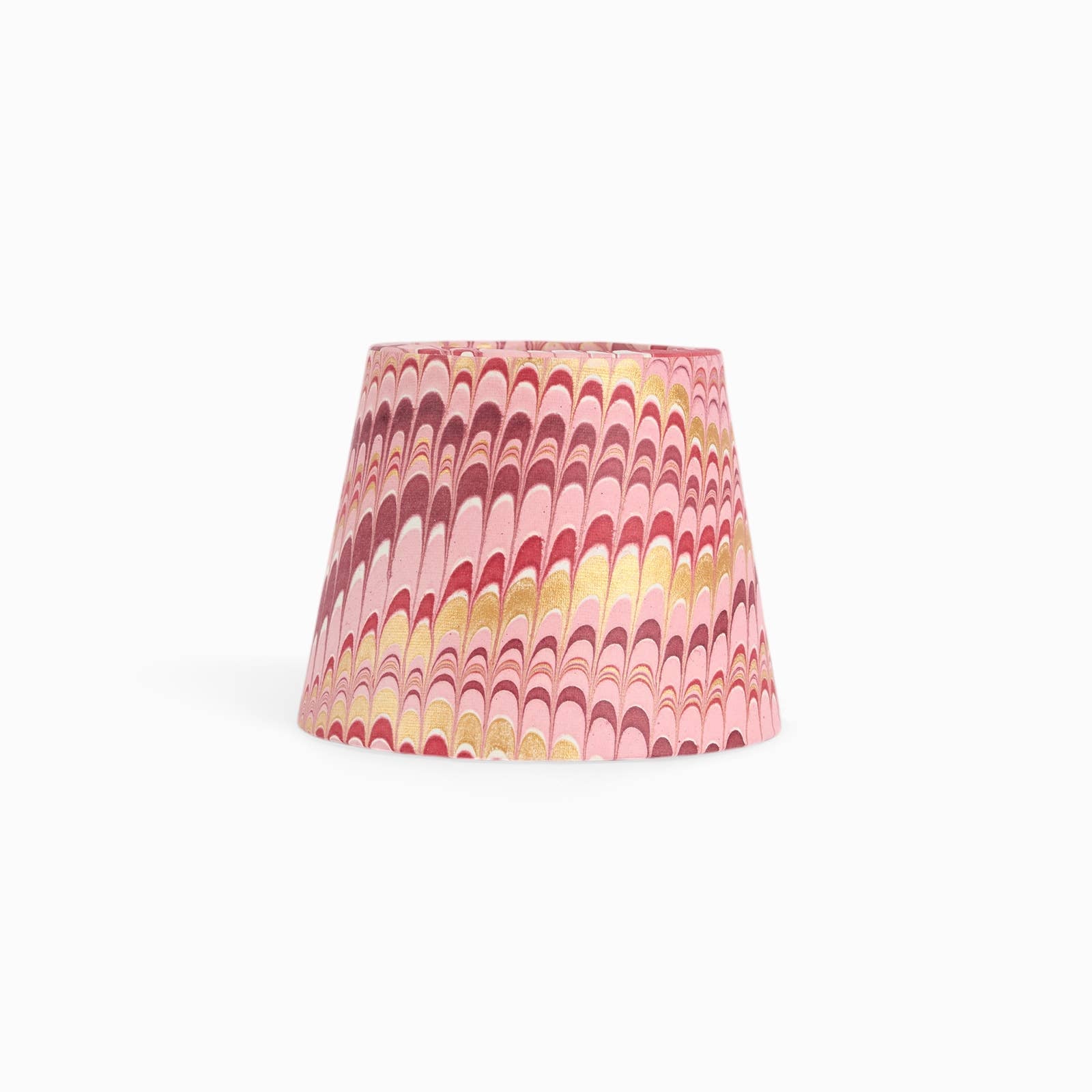 Garnet Red Mountain hand-marbled paper Poldina lamp shade cover by Kevin Francis Design