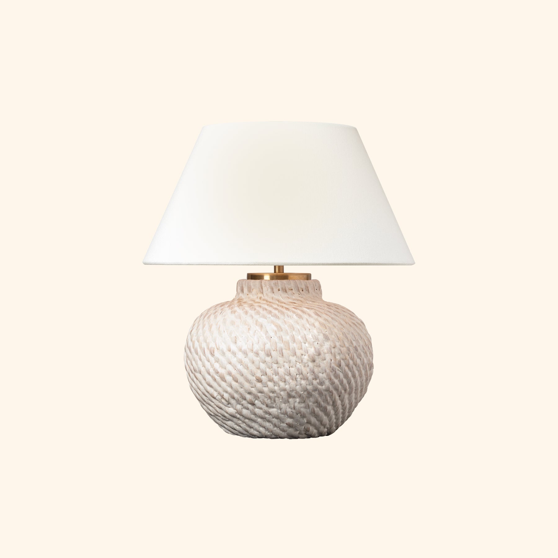 12" Aerin Wicker Cordless Mini Lamp With Rechargeable Bulb | Table Lamp by Kevin Francis Design