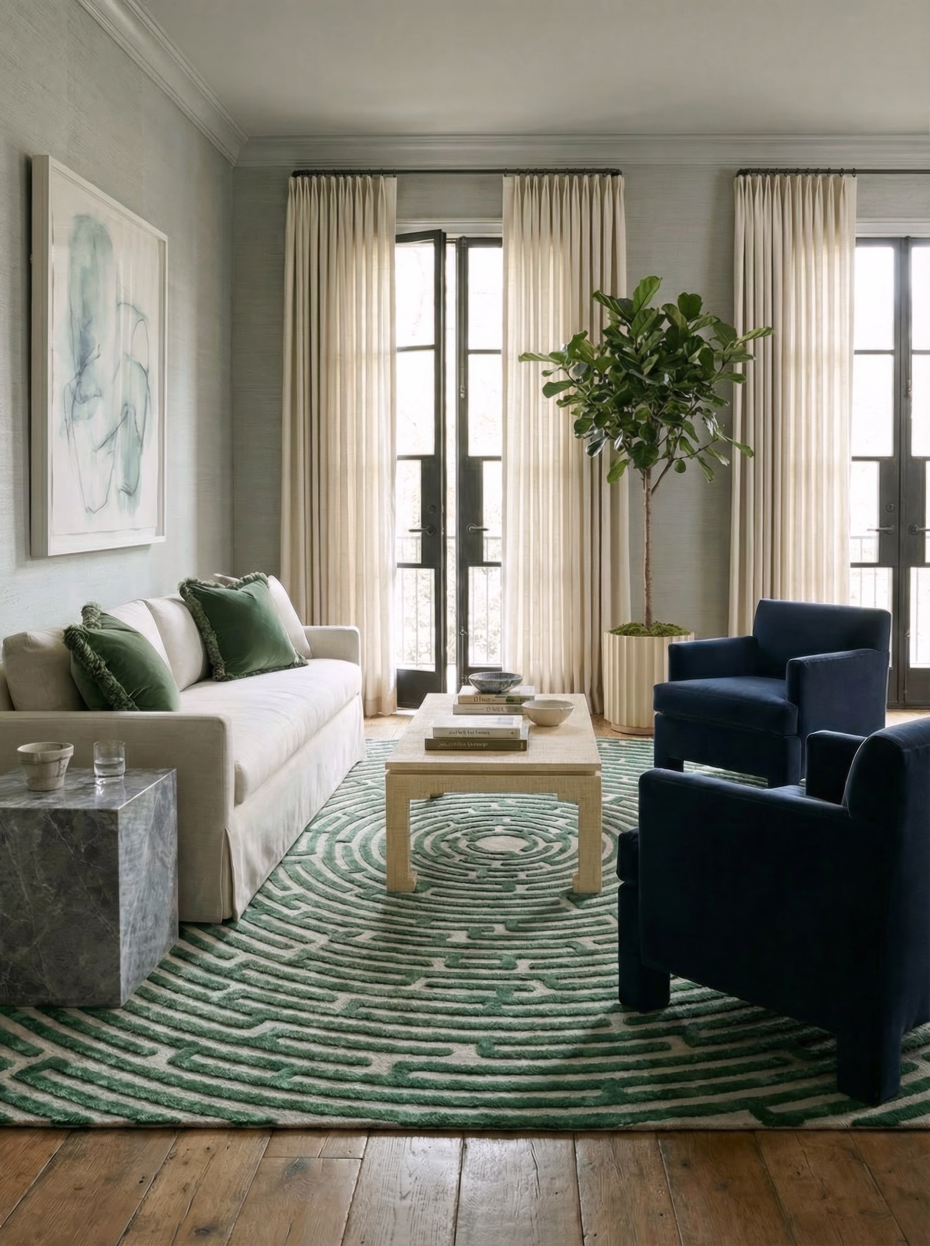 Amiens Hand-Tufted Maze Rug