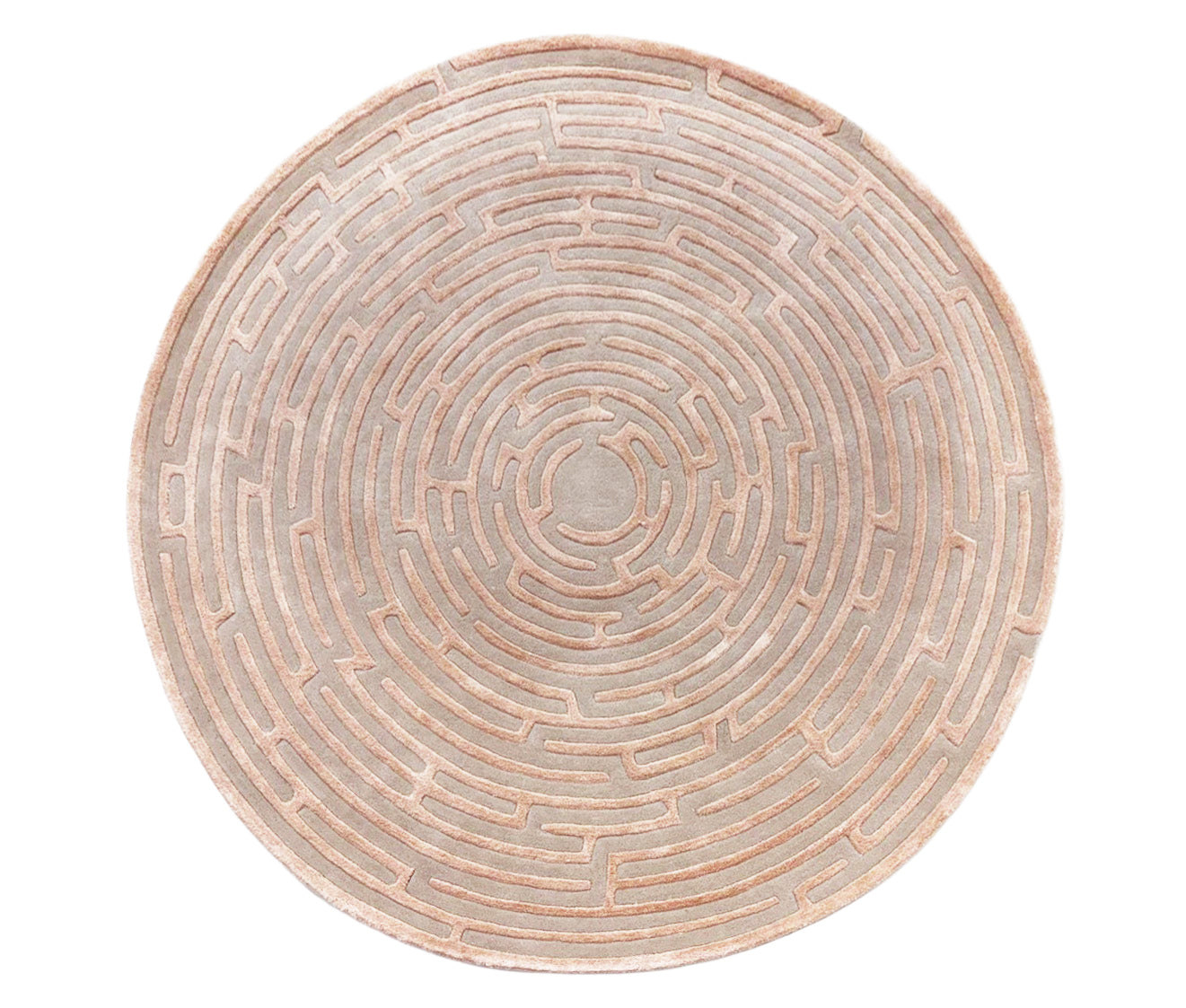 Round Amiens Hand-Tufted Maze Rug by Kevin Francis Design | Luxury Area Rugs & Home Decor