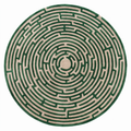 Round Amiens Hand-Tufted Maze Rug