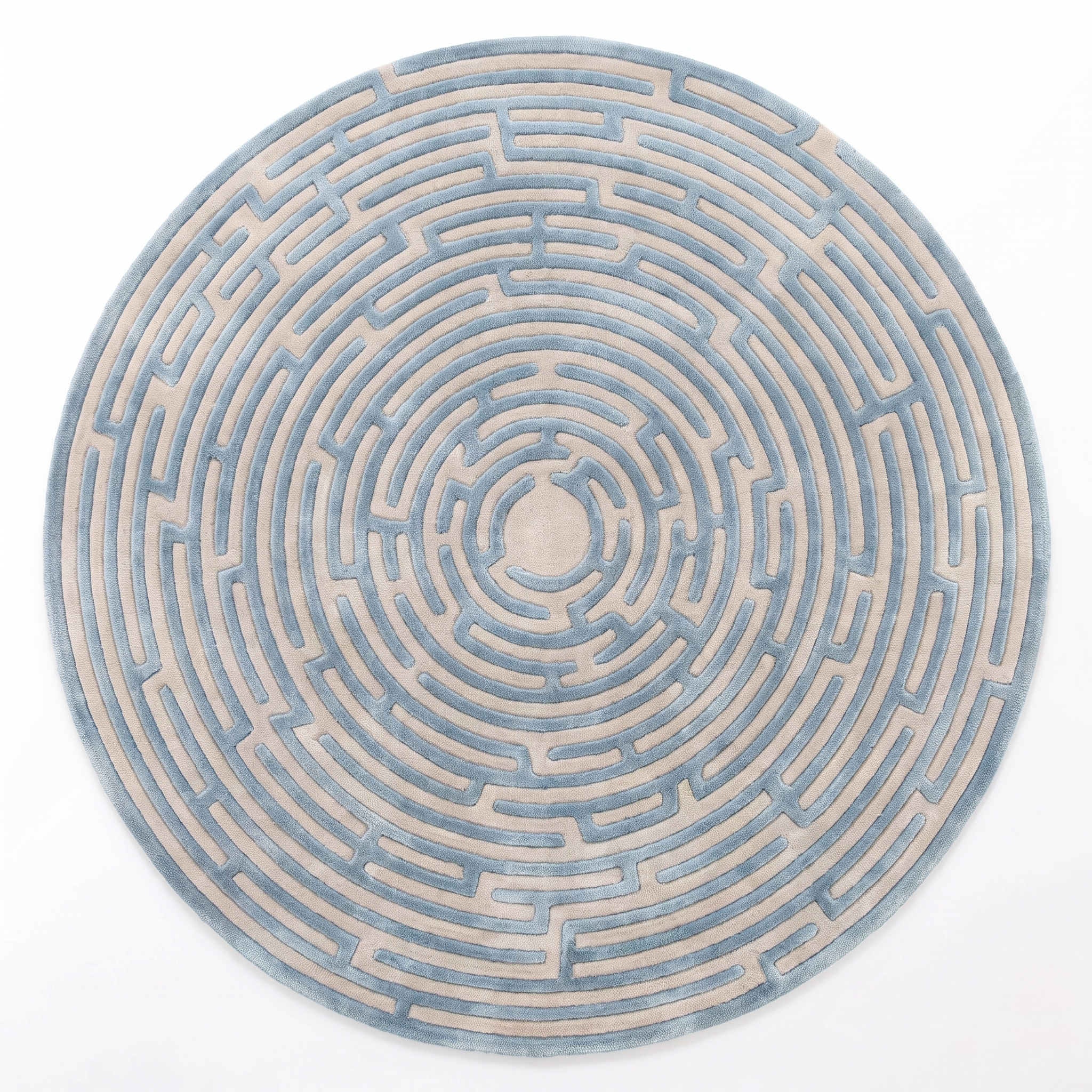 Round Amiens Hand-Tufted Maze Rug