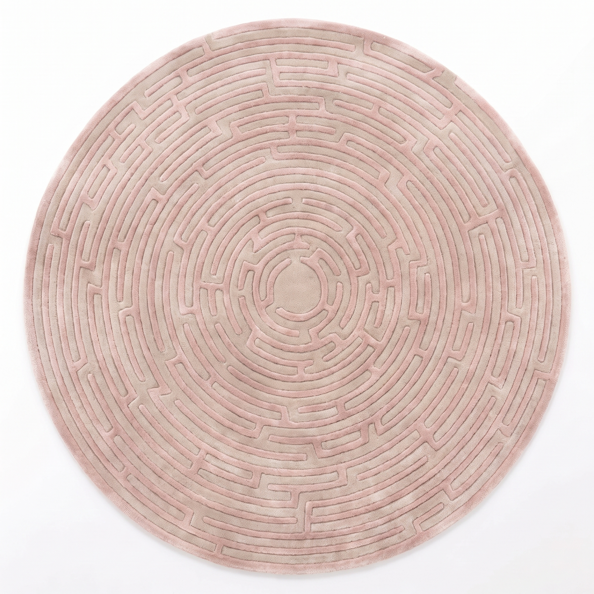 Round Amiens Hand-Tufted Maze Rug
