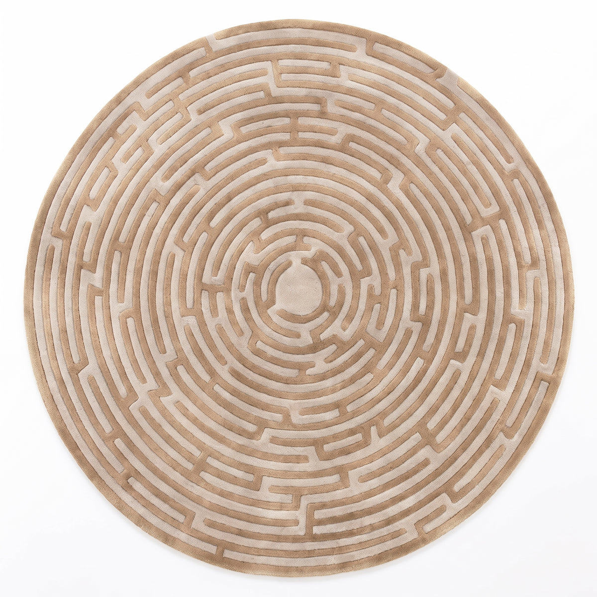 Round Amiens Hand-Tufted Maze Rug