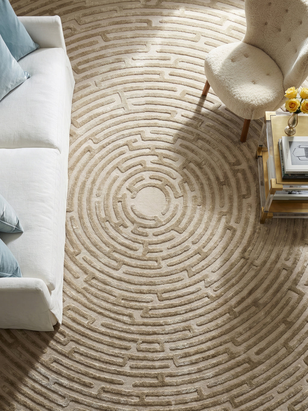 Amiens Hand-Tufted Maze Rug
