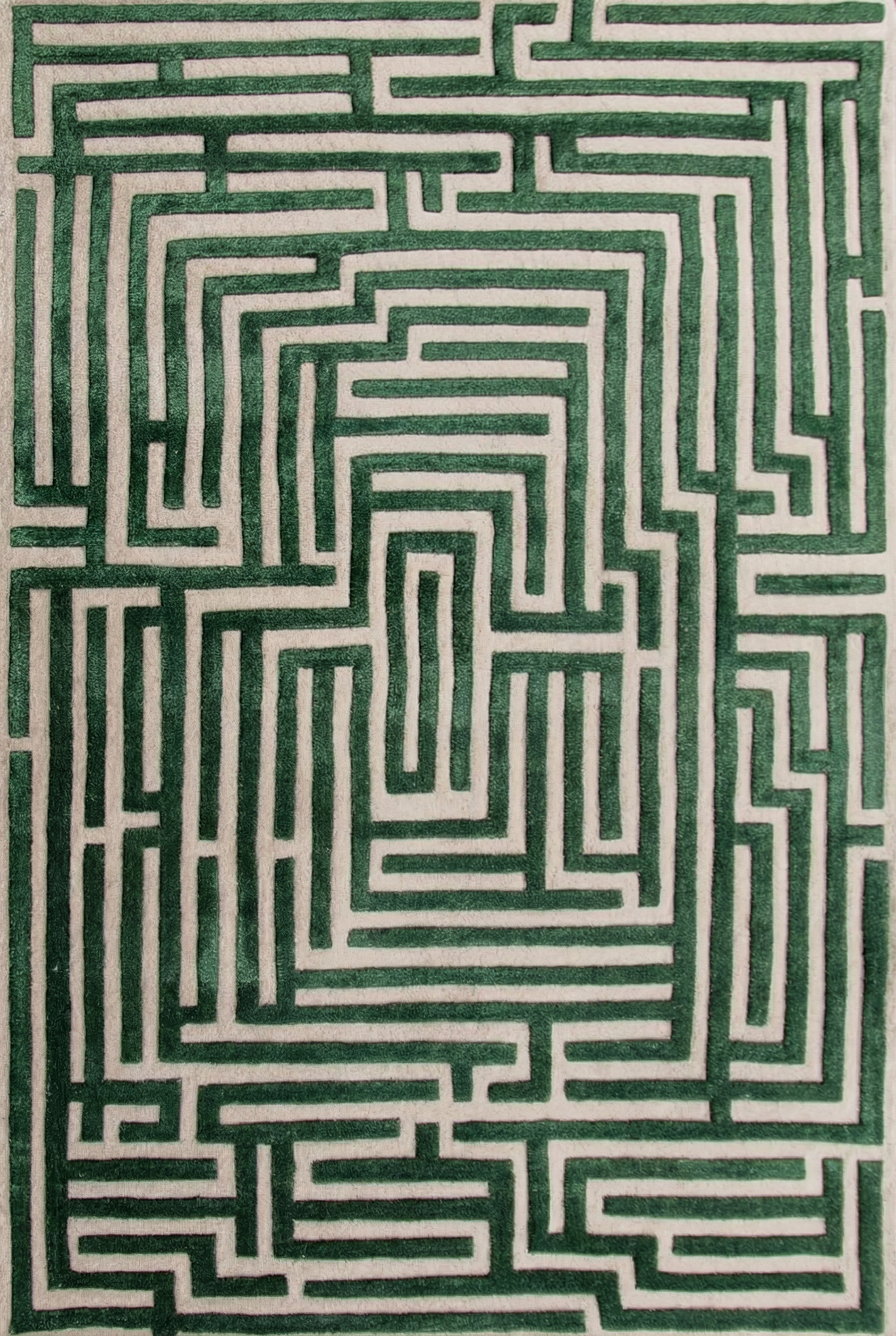 Blue Maze Rug | Anatolia Hand-Tufted Greek Key Wool Rug – Kevin