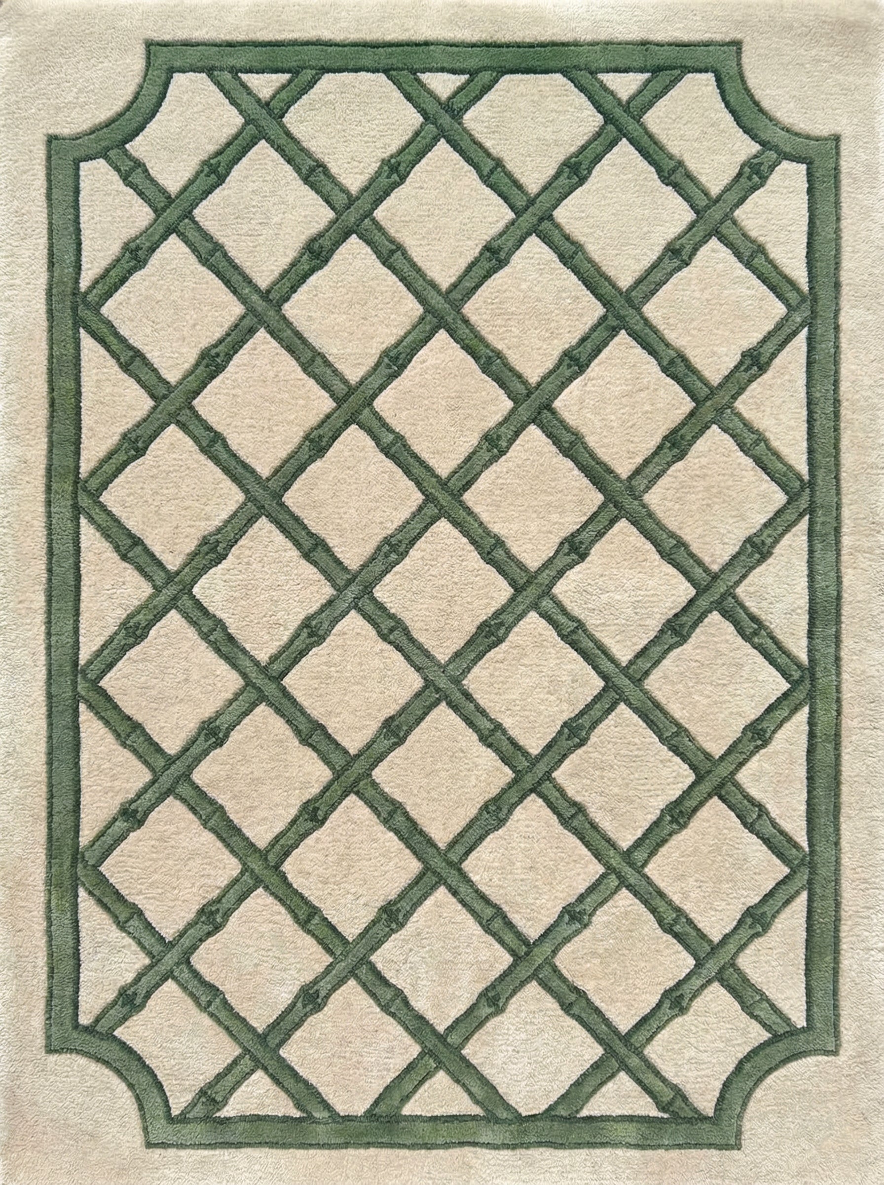 Brighton Bamboo Trellis Hand-Tufted Area Rug
