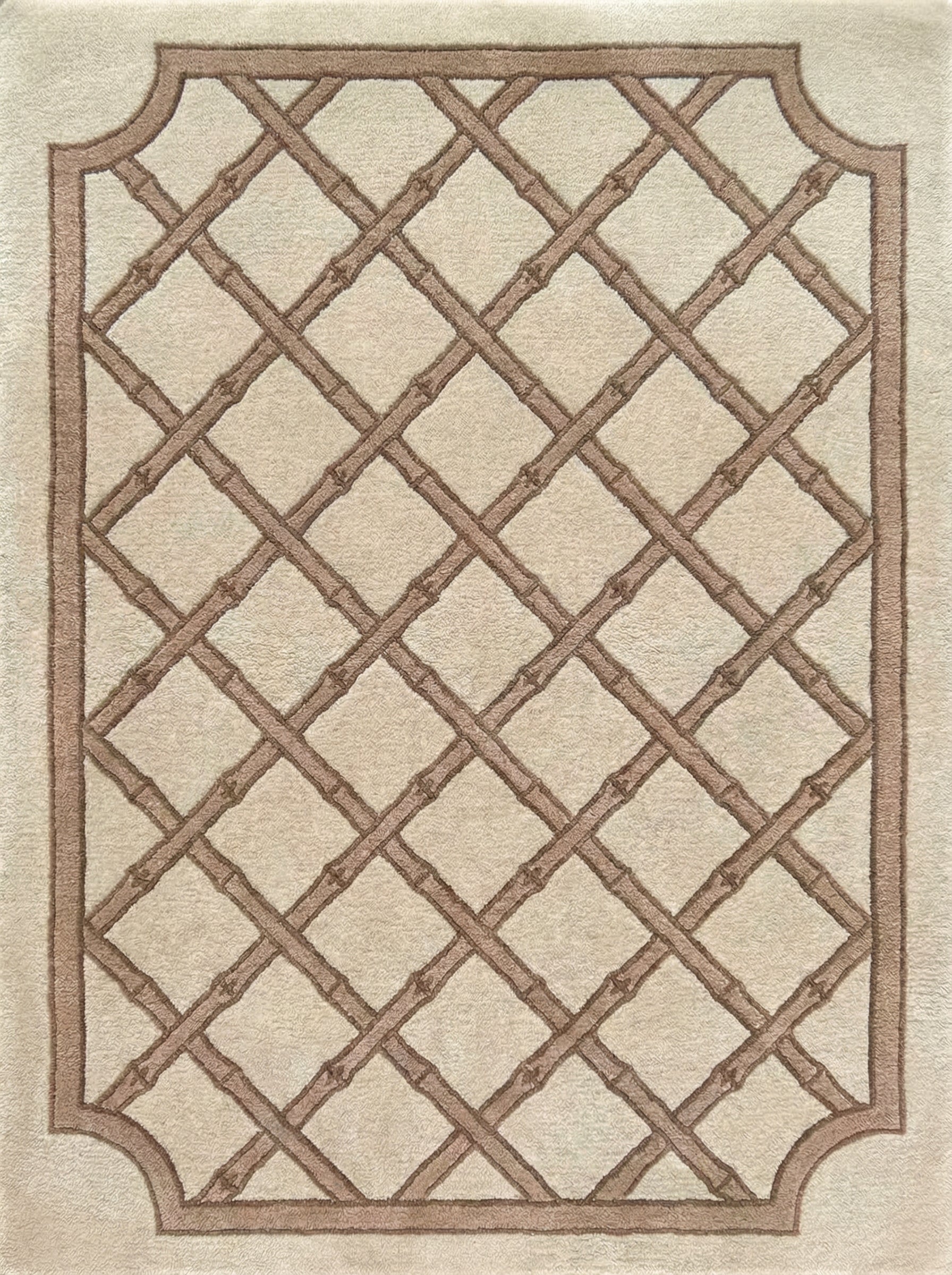 Brighton Bamboo Trellis Hand-Tufted Area Rug
