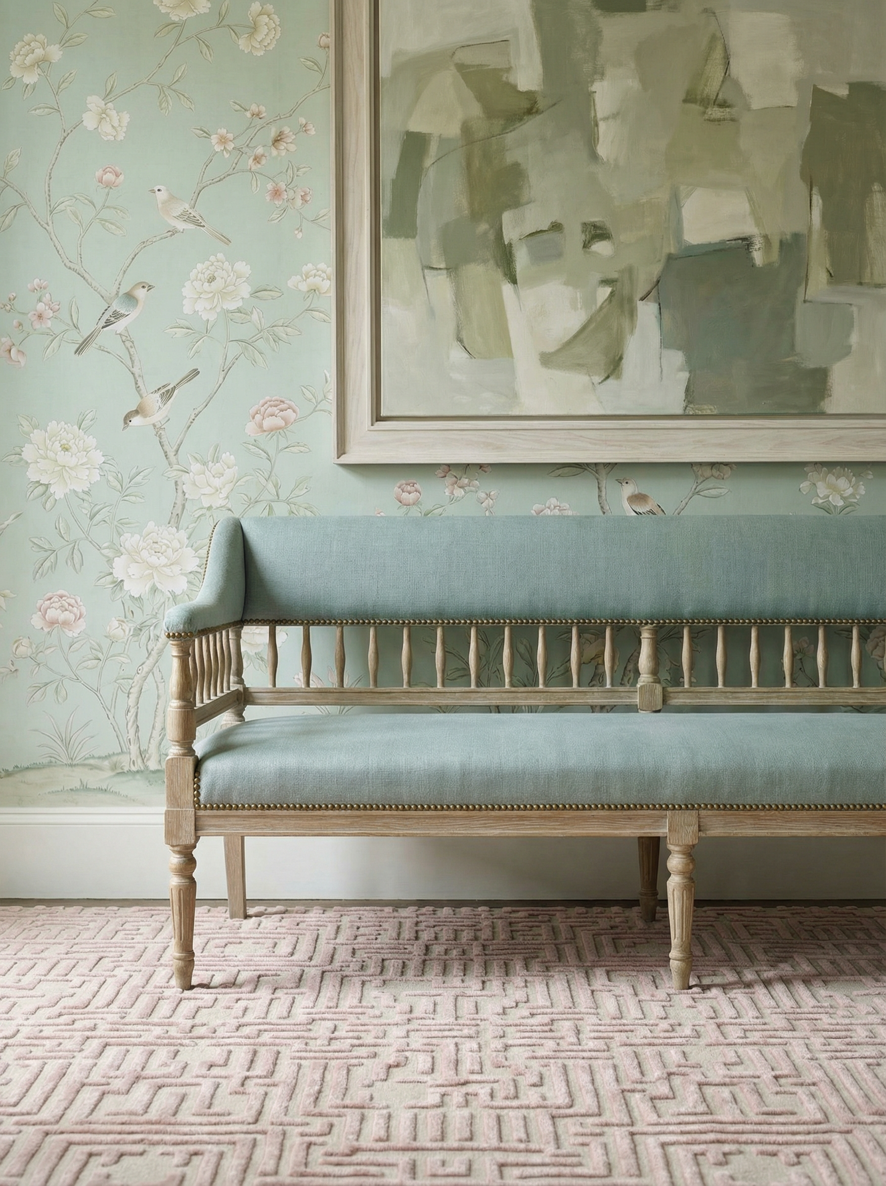 Theseus Hand-Tufted Maze Rug