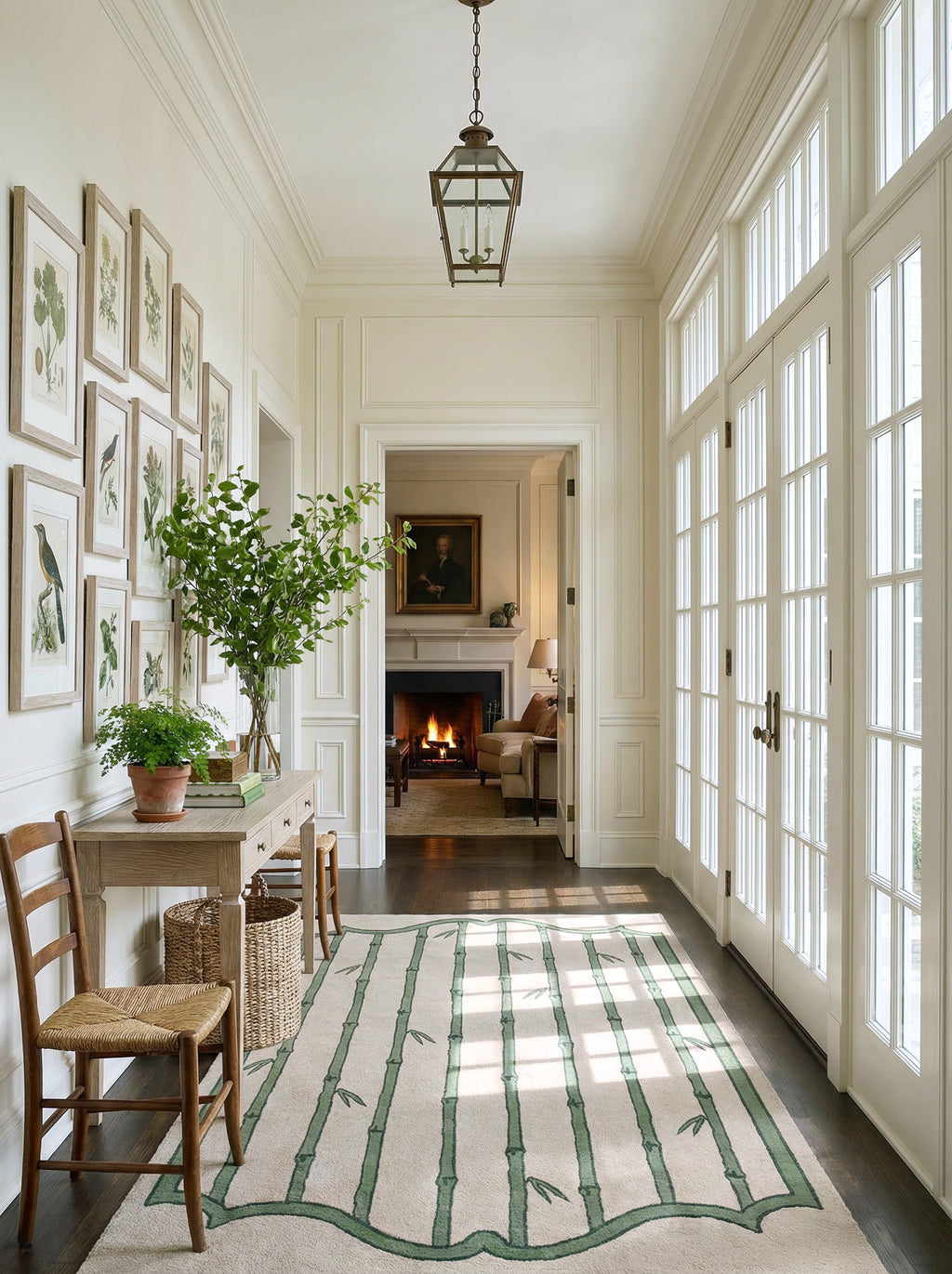 Brighton Bamboo Frame Hand-Tufted Area Rug