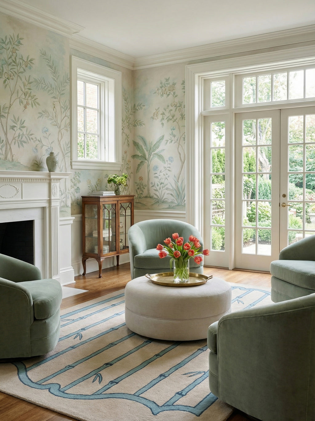 Brighton Bamboo Frame Hand-Tufted Area Rug