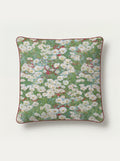 Chamomile Meadow Down Throw Pillow by Contrado featuring a floral chamomile design on soft cushion fabric.