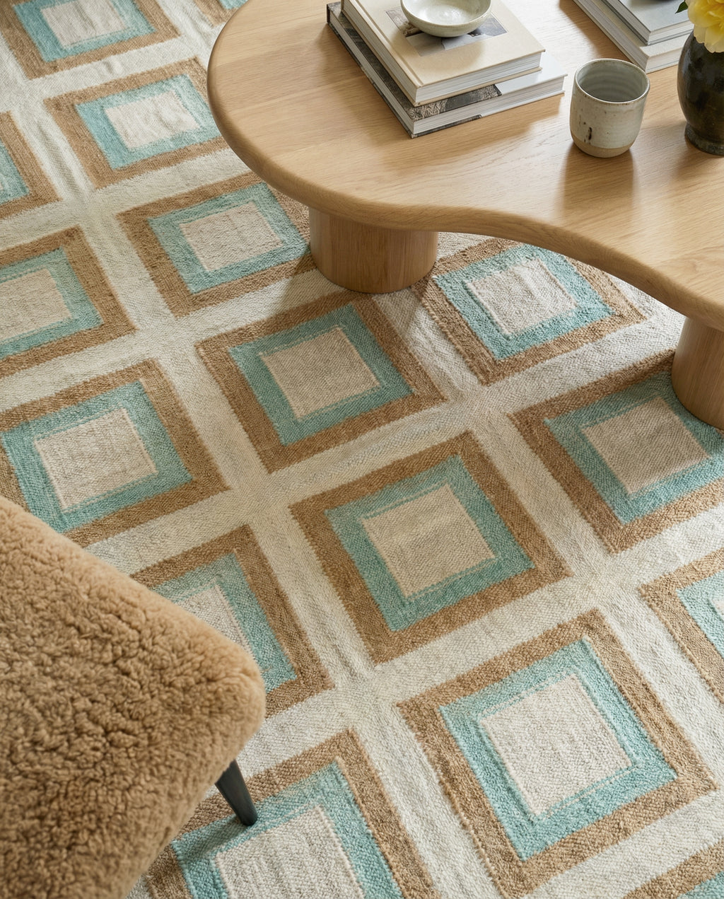 Color Study Handwoven Wool Flatweave Rug | Flatweave Rug by Kevin Francis Design