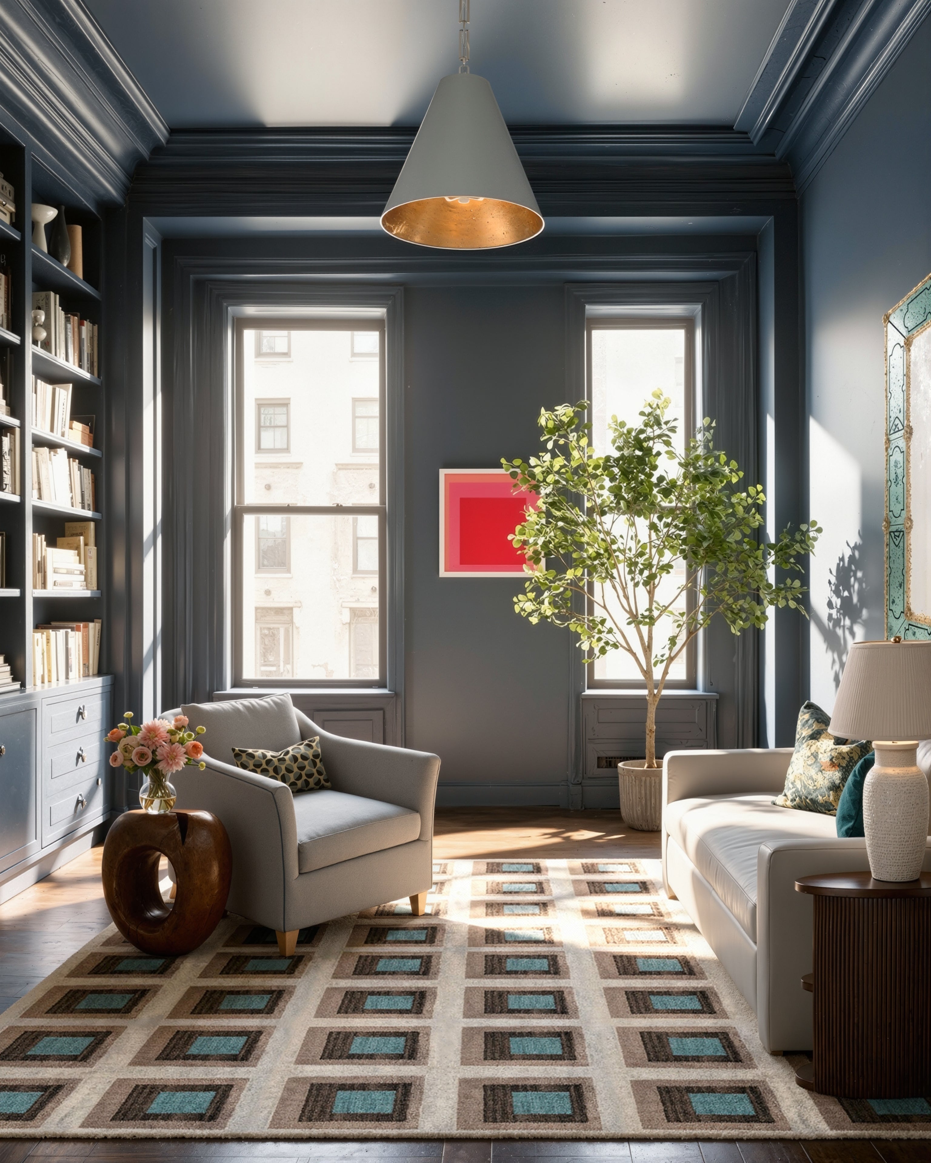 Color Study Handwoven Wool Flatweave Rug