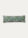 Contrado Cosmos Meadow floral bolster cushion, extra long lumbar pillow with vibrant floral design, soft fabric and supportive shape.