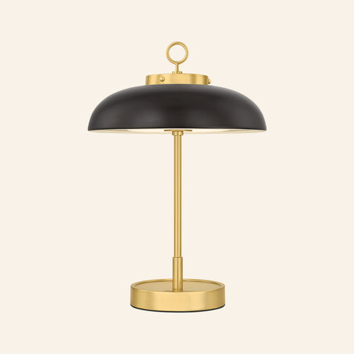 16-inch Davidson vintage black cordless table lamp by Kevin Francis Design with adjustable arm and modern retro style.