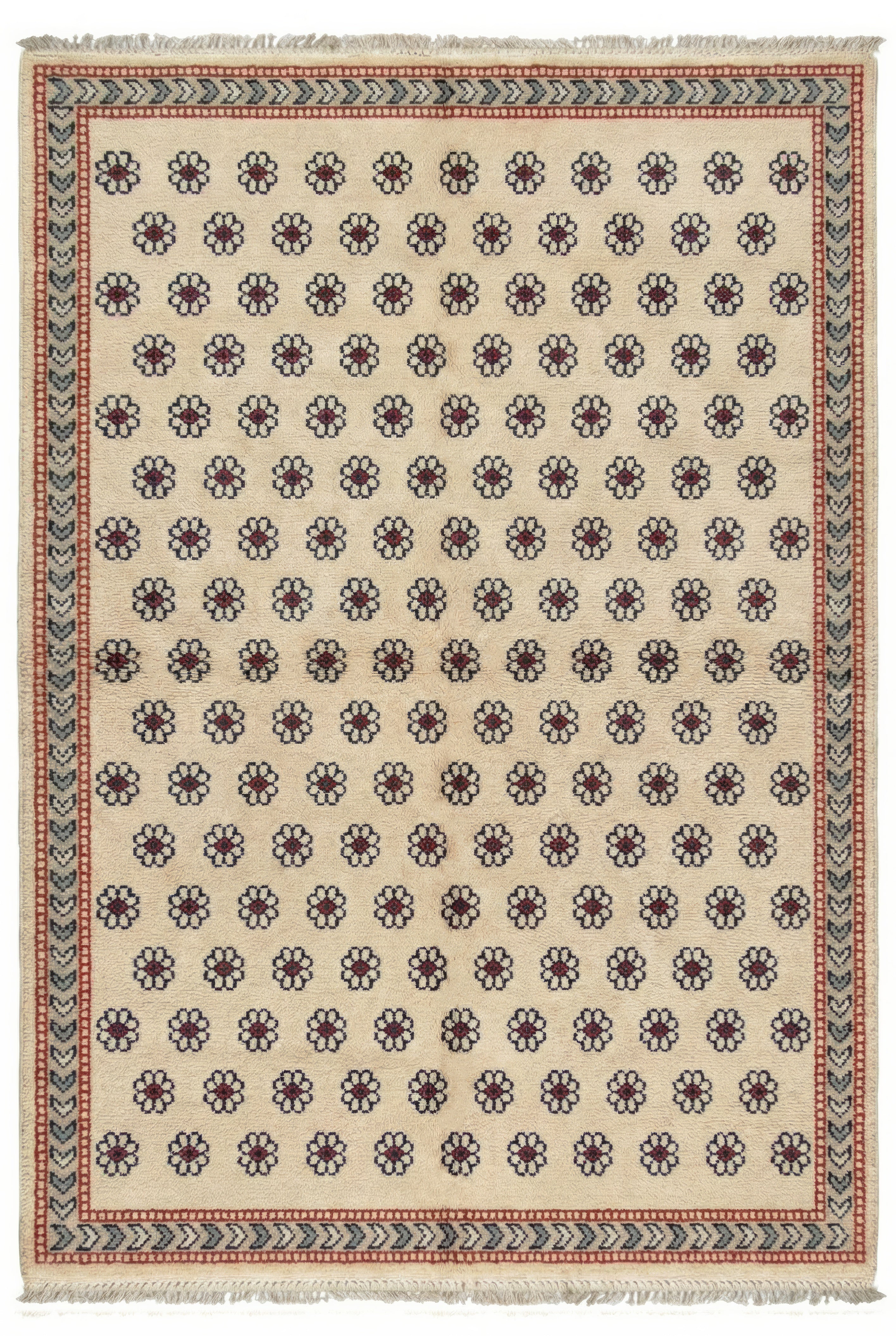 Dede Hand-Knotted Floral Rug | Vintage Style | Turkish Oushak