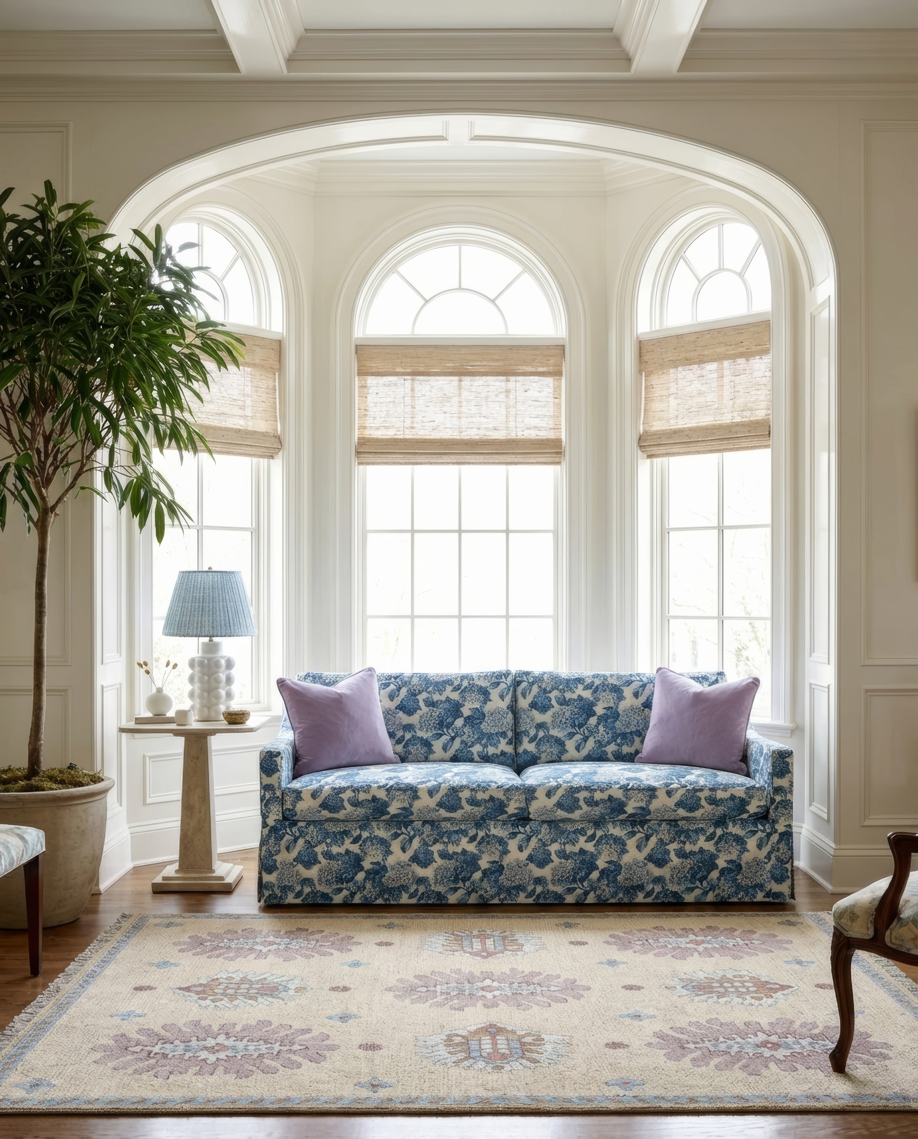 24” Matilda White Bubble Ceramic Table Lamp