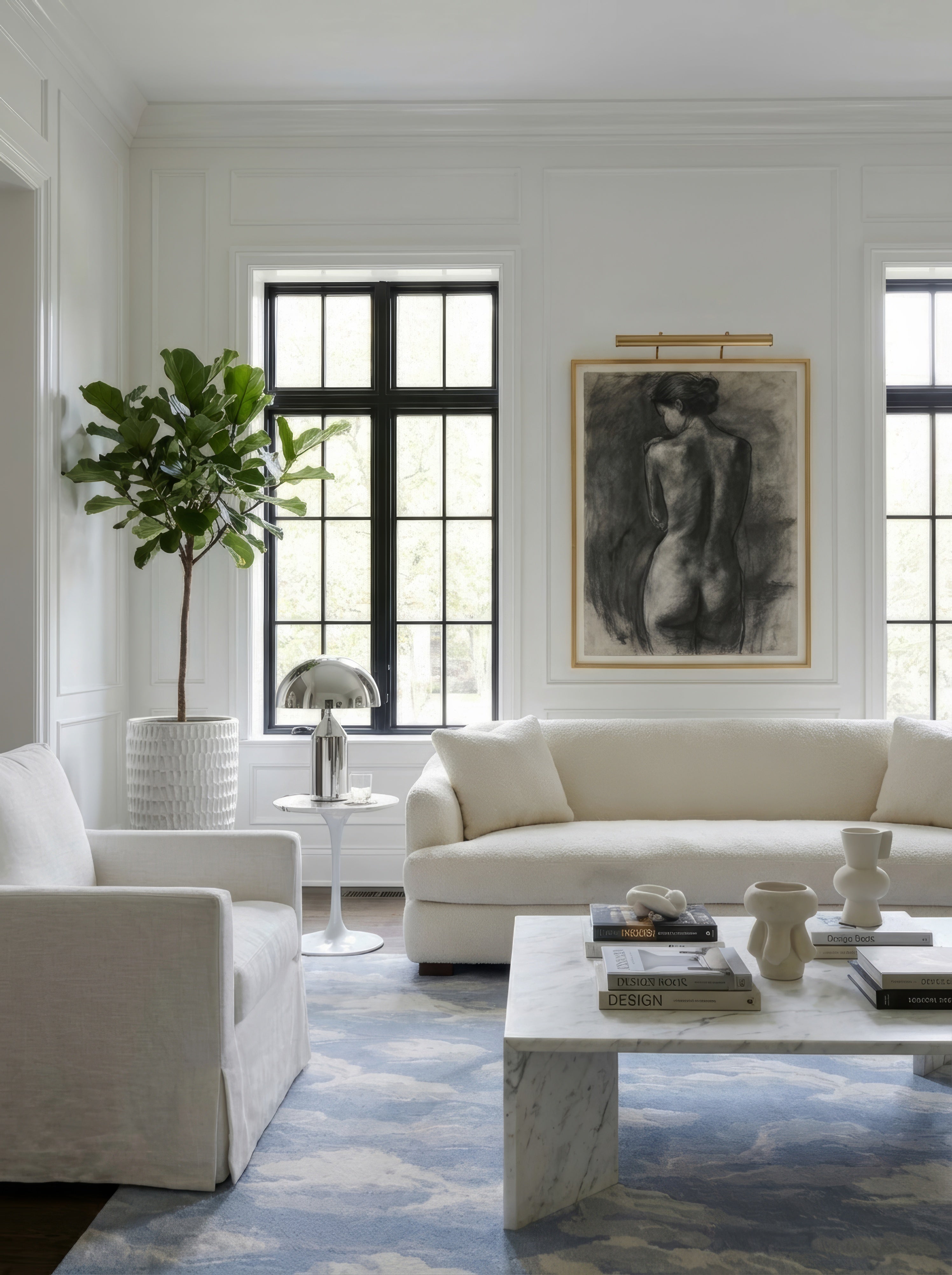 Cumulus Cloud Tibetan Hand-Knotted Wool Area Rug