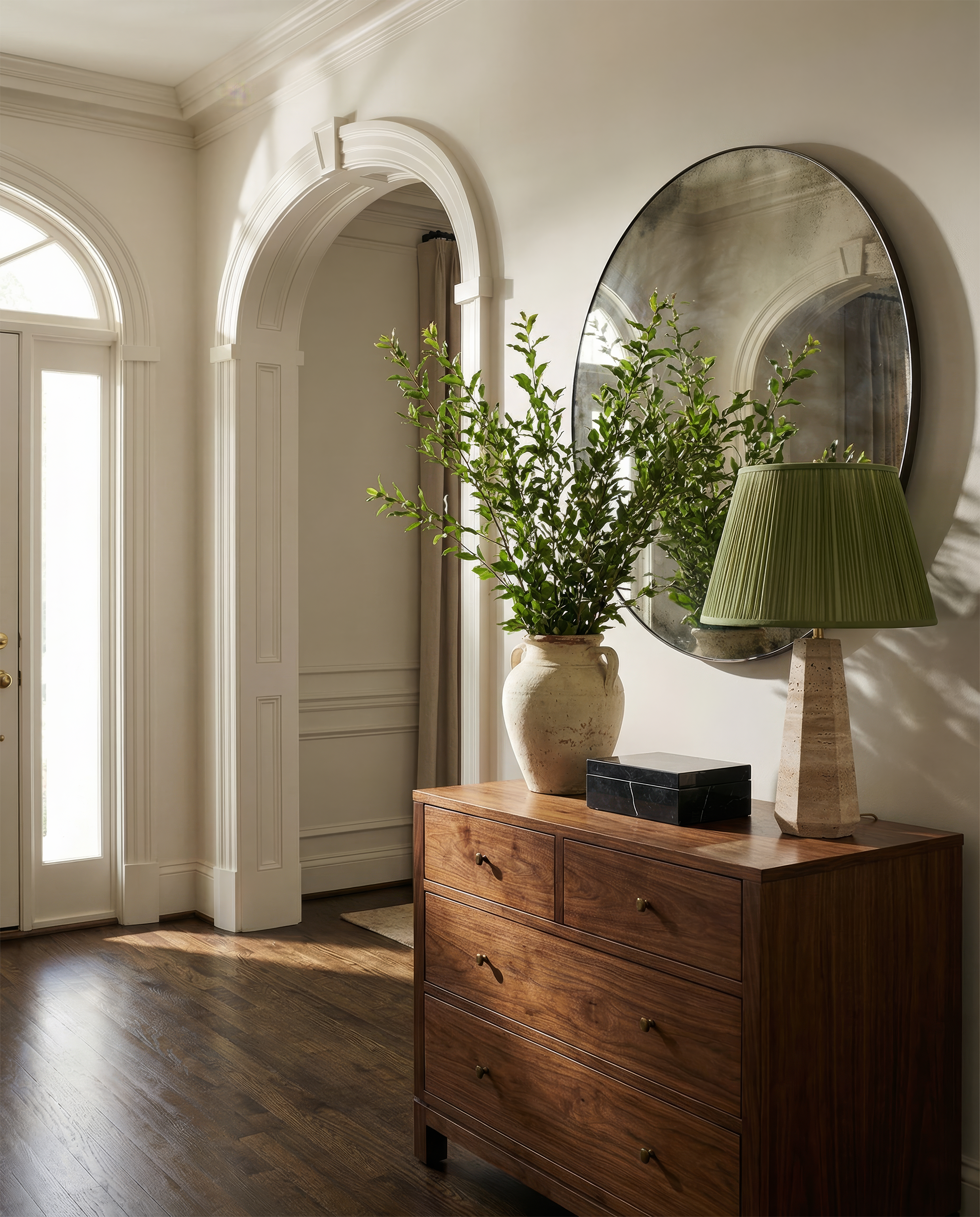 24” Caroline Travertine Stone Table Lamp