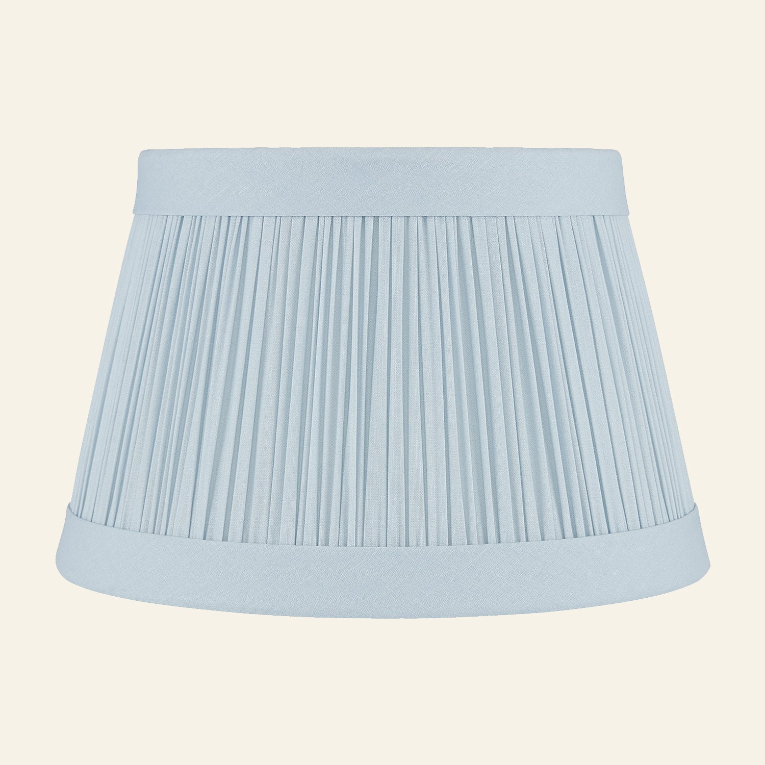 Hill Pleated Linen Banded Lamp Shade | Lamp Shade by Kevin Francis Design