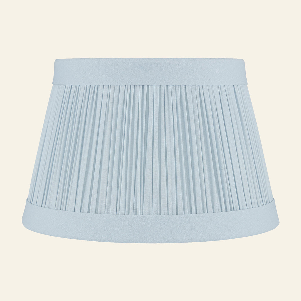 Hill Pleated Linen Banded Lamp Shade | Lamp Shade by Kevin Francis Design
