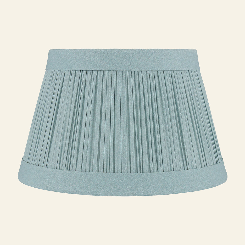Hill Pleated Linen Banded Lamp Shade | Lamp Shade by Kevin Francis Design