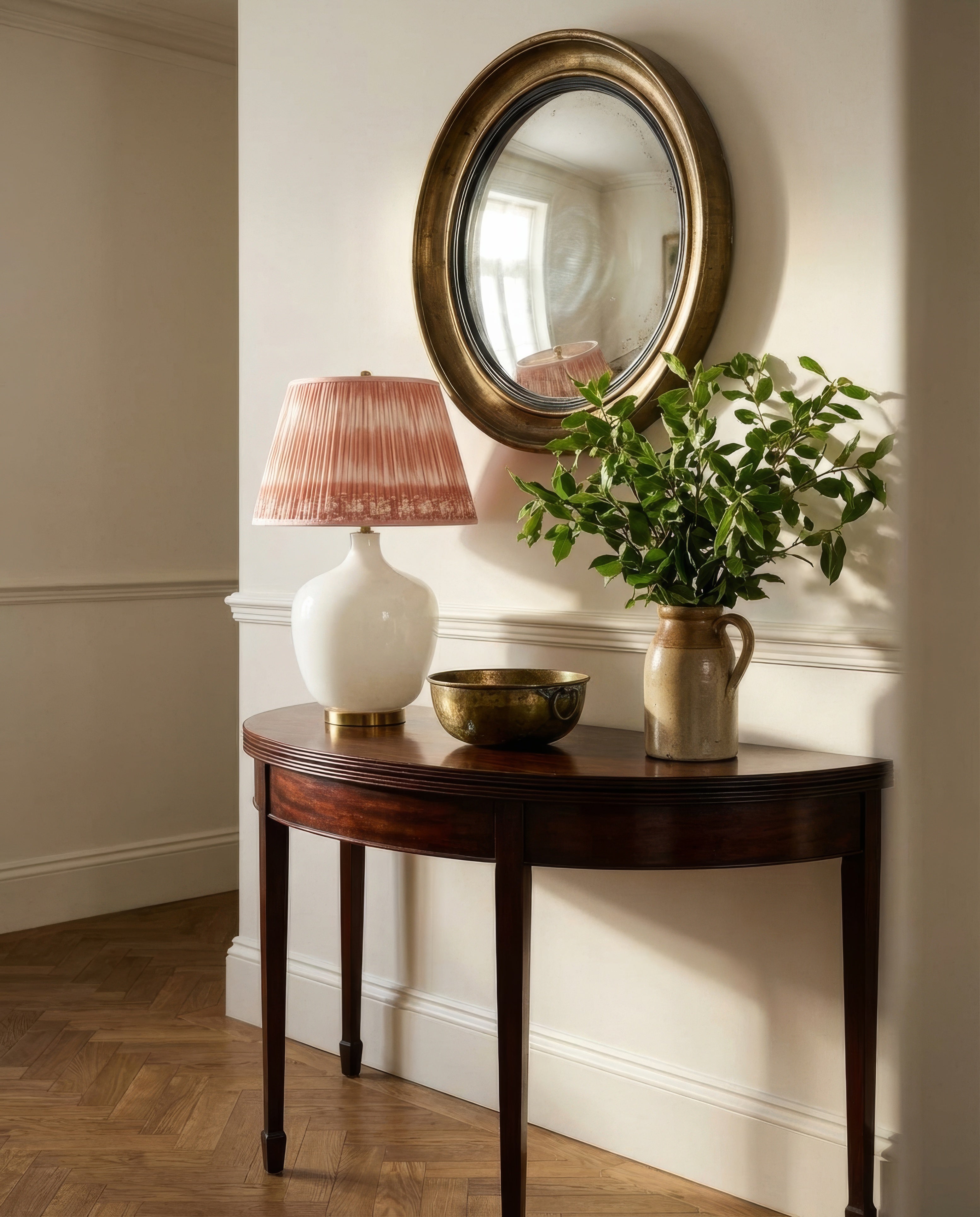 22" Sophia Wide White Glass Table Lamp