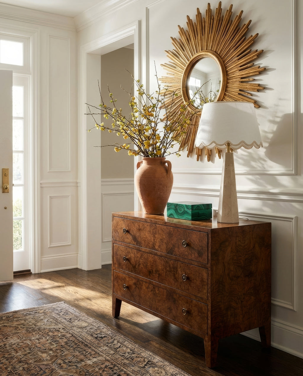 26" Juliana Travertine Pillar Stone Table Lamp | Table Lamp by Kevin Francis Design