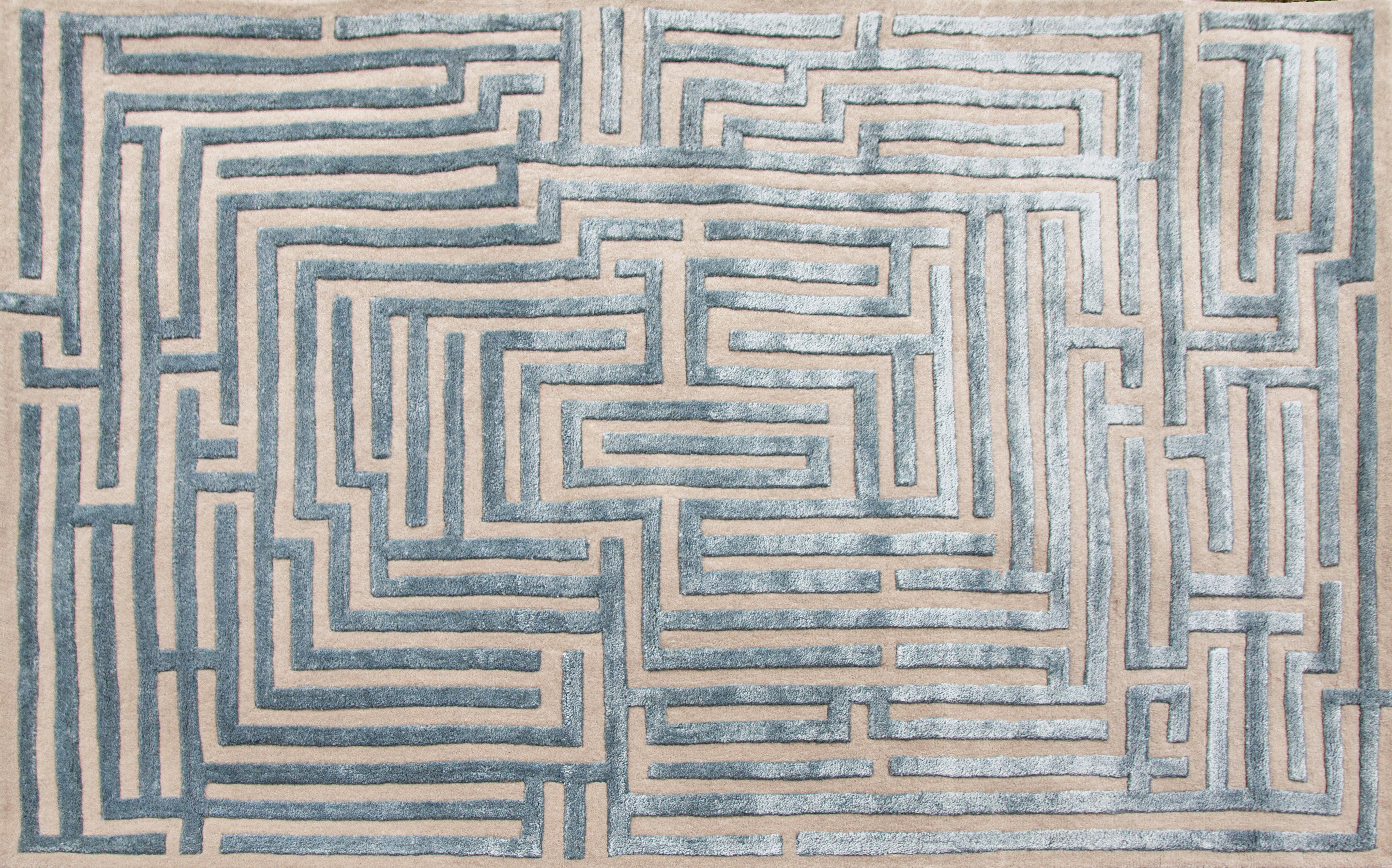 Anatolia Hand-Tufted Maze Rug