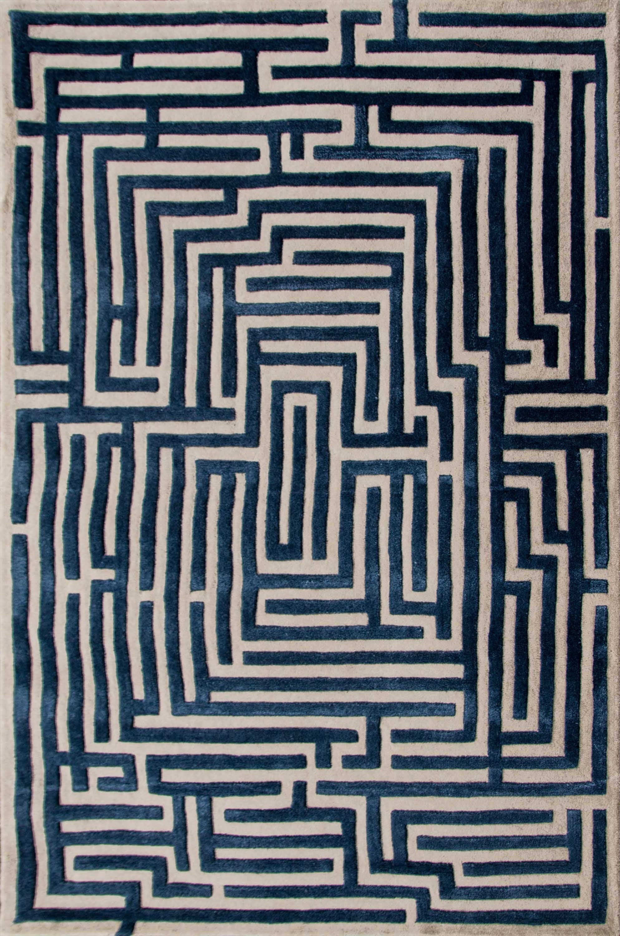 Anatolia Hand-Tufted Maze Rug