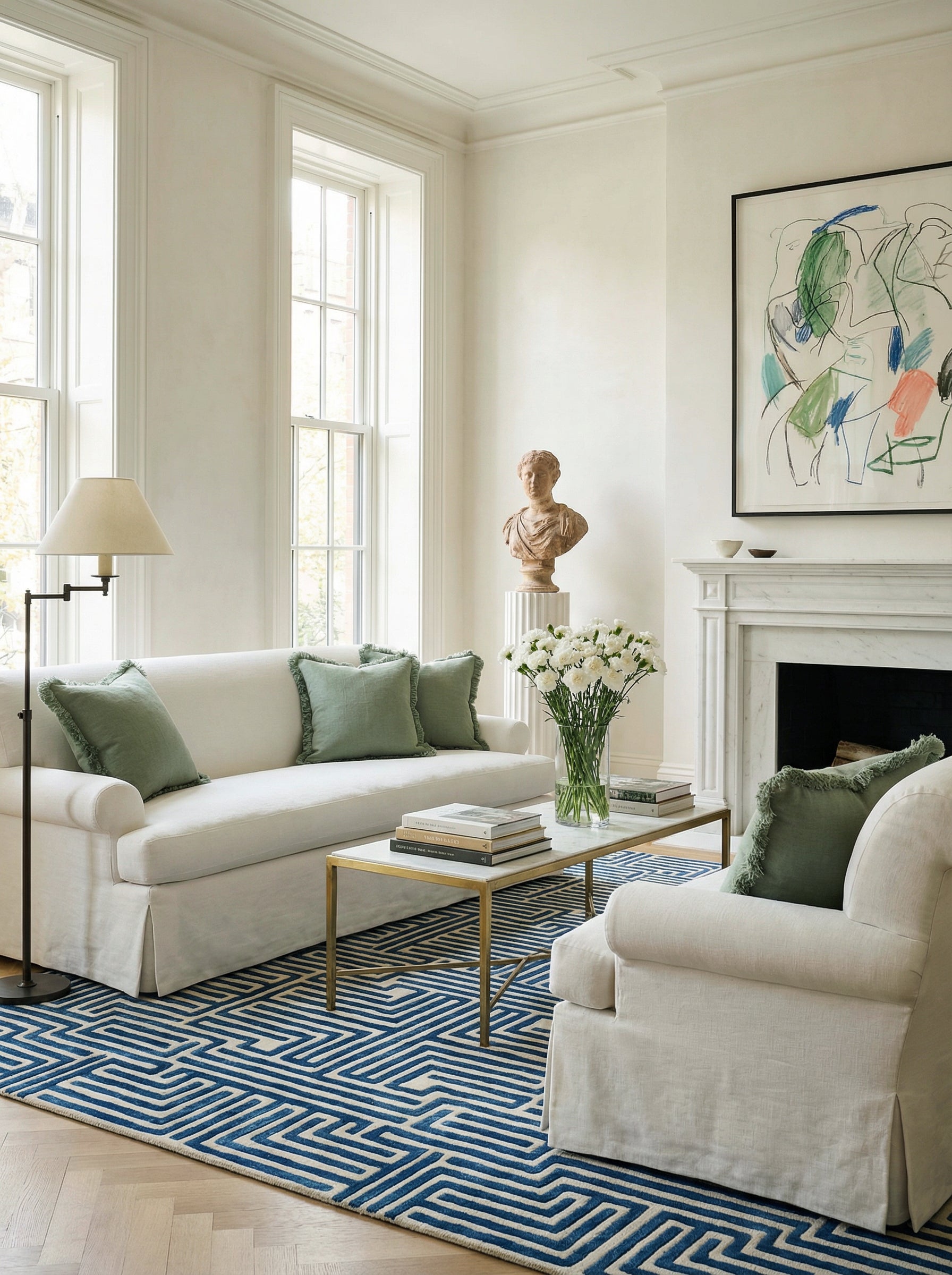 Knossos Hand-Tufted Maze Rug