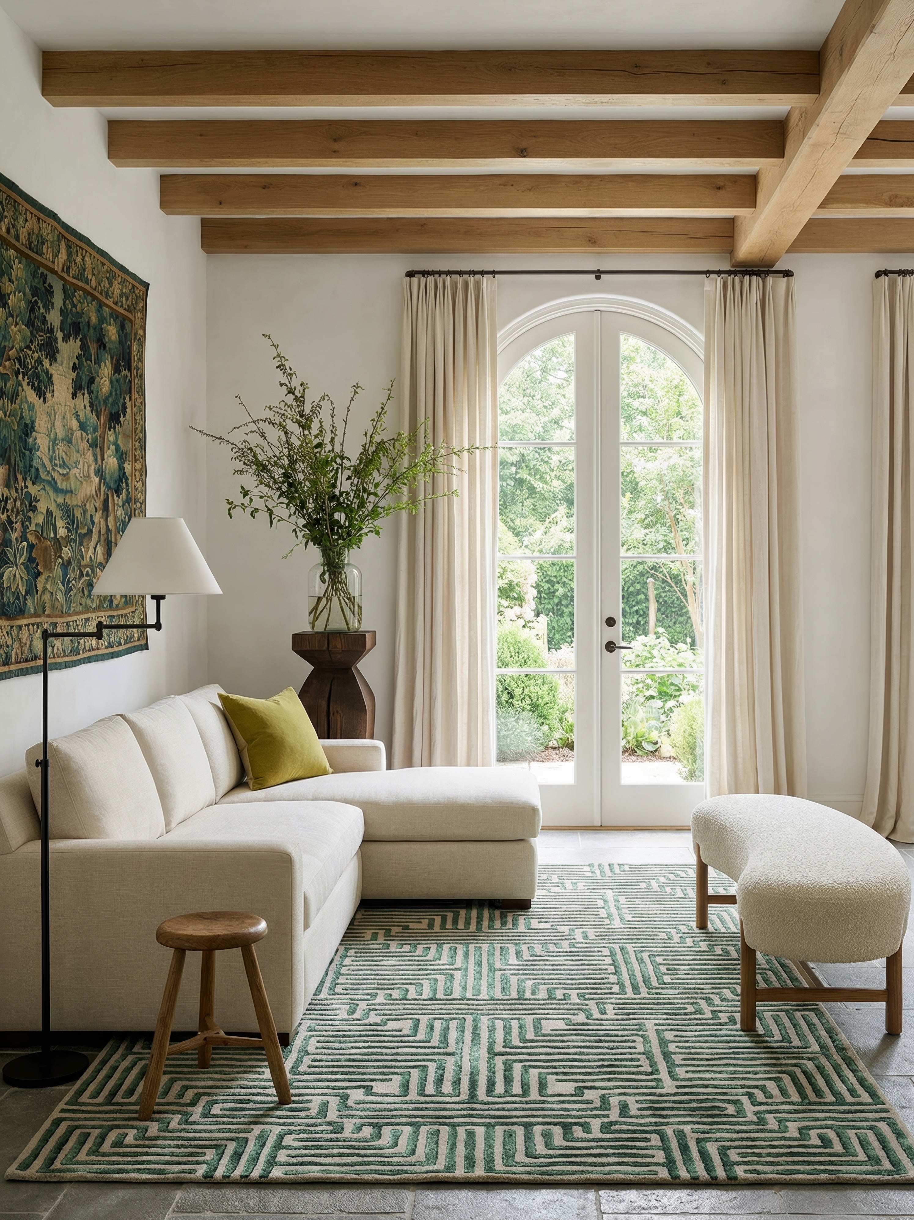 Knossos Hand-Tufted Maze Rug