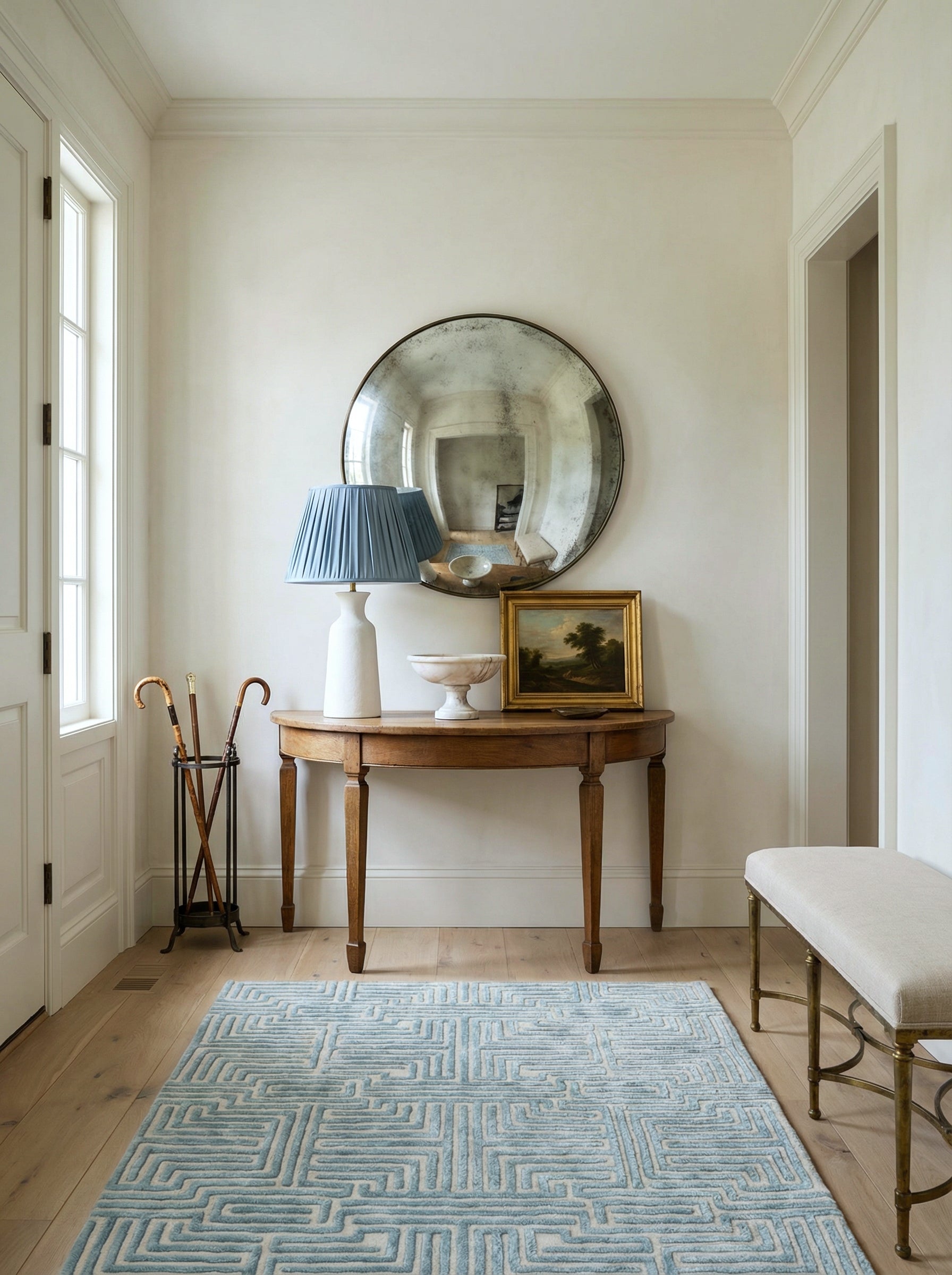 Knossos Hand-Tufted Maze Rug