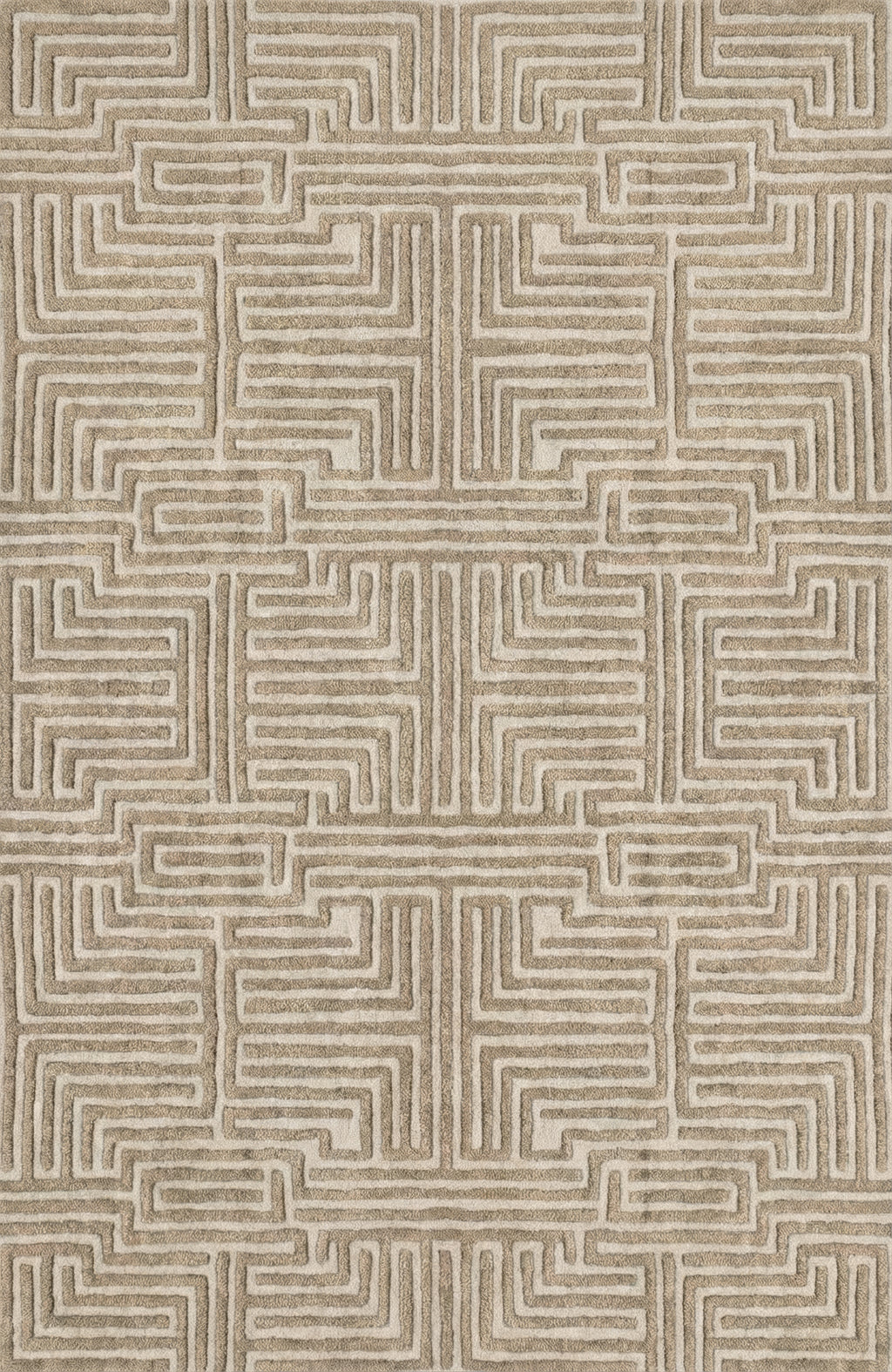 Knossos Hand-Tufted Maze Rug